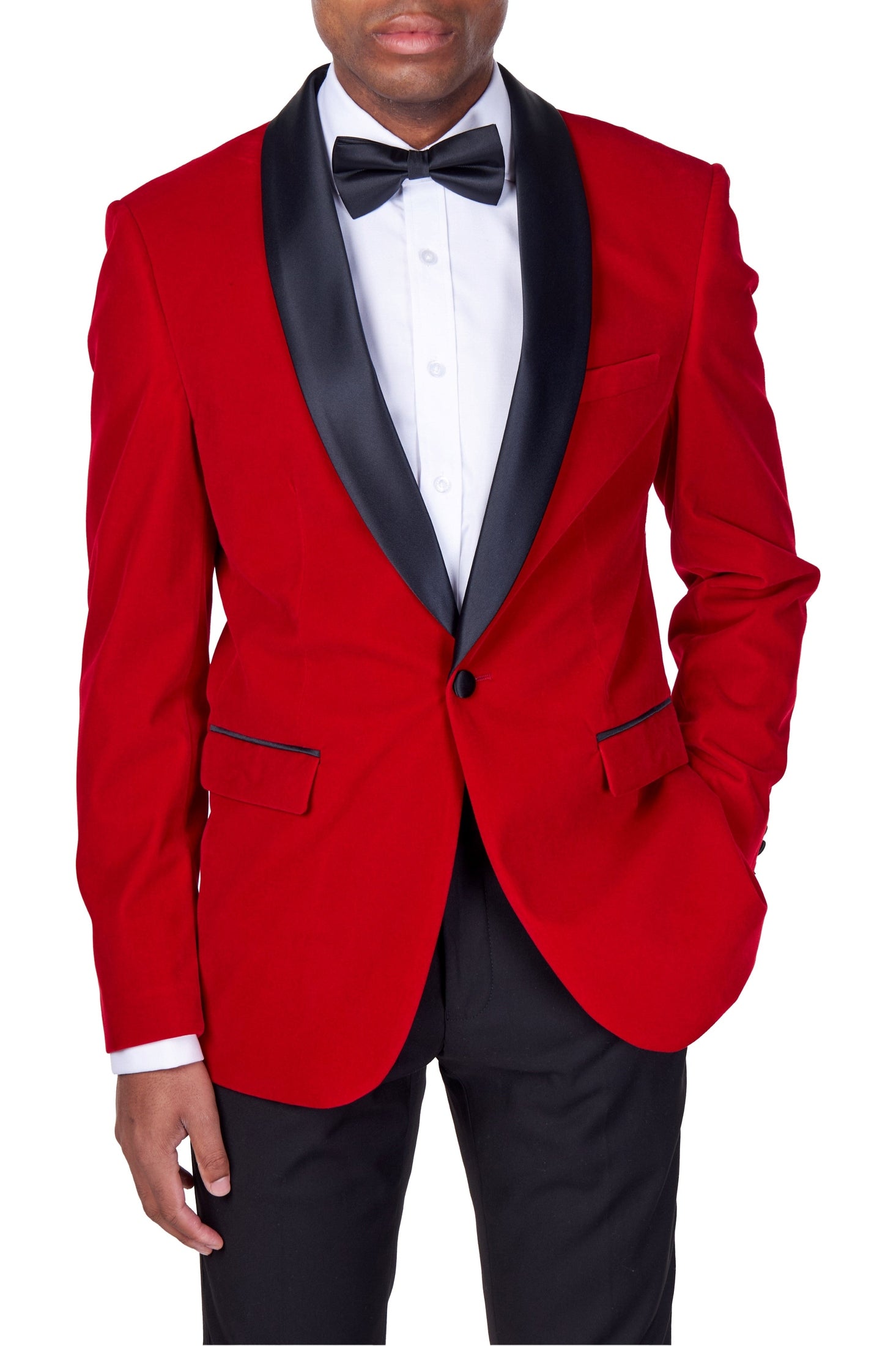 TUXEDO JES - Red Soft Velvet Jacket