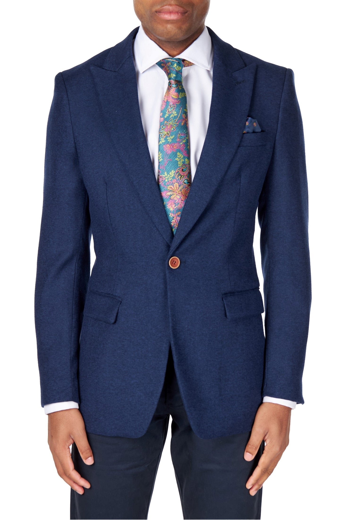 MARCO - NAVY SINGLE BREASTED CASUAL BLAZER