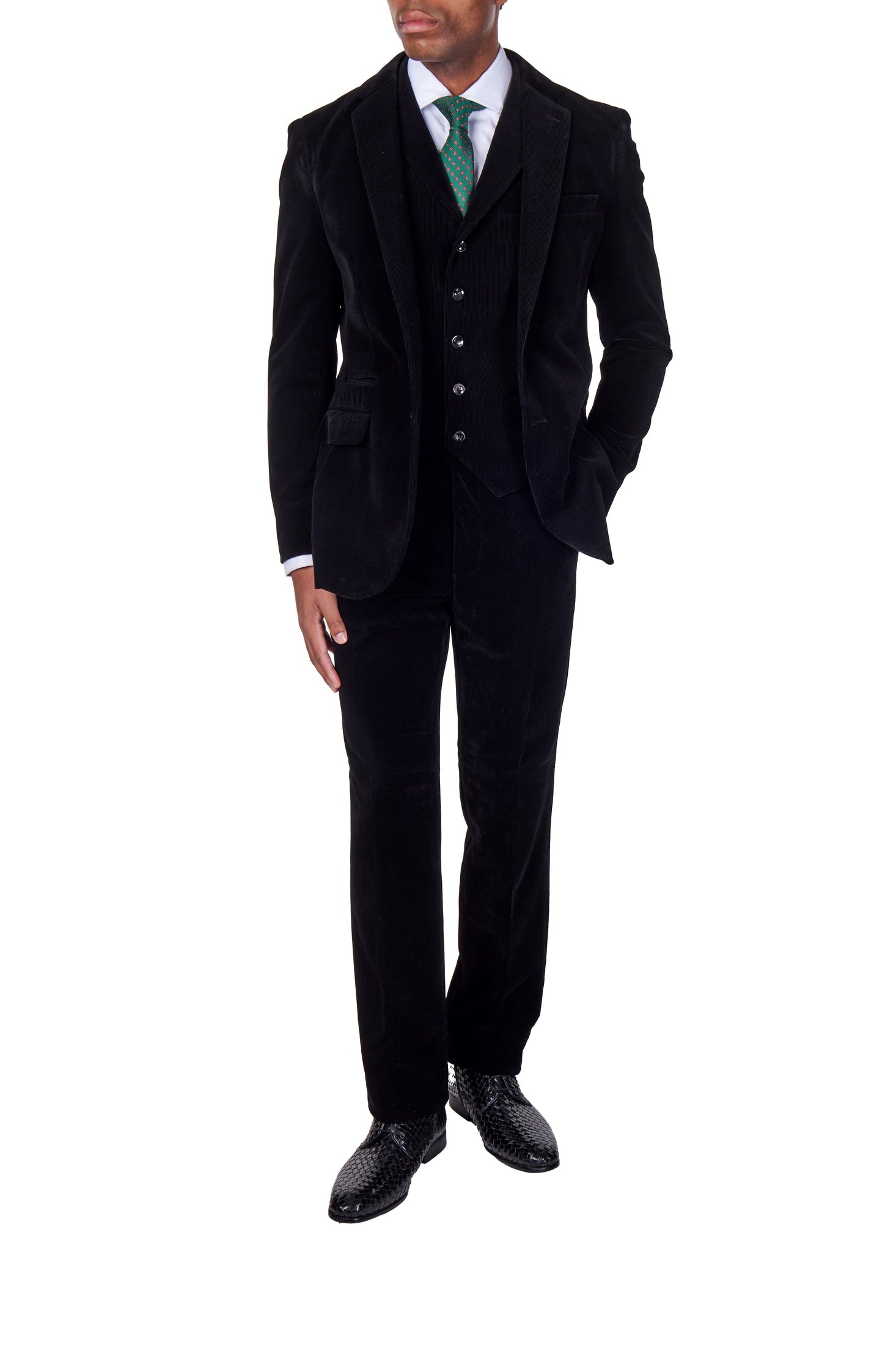 CORDUORY BLACK TAILORED FIT JACKET