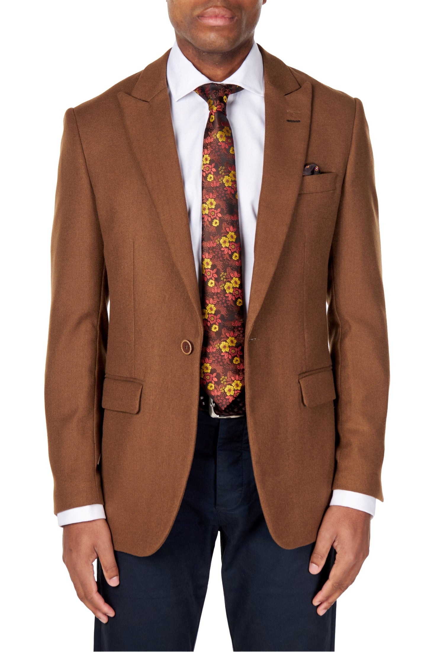 MARCO - TAN SINGLE BREASTED CASUAL BLAZER