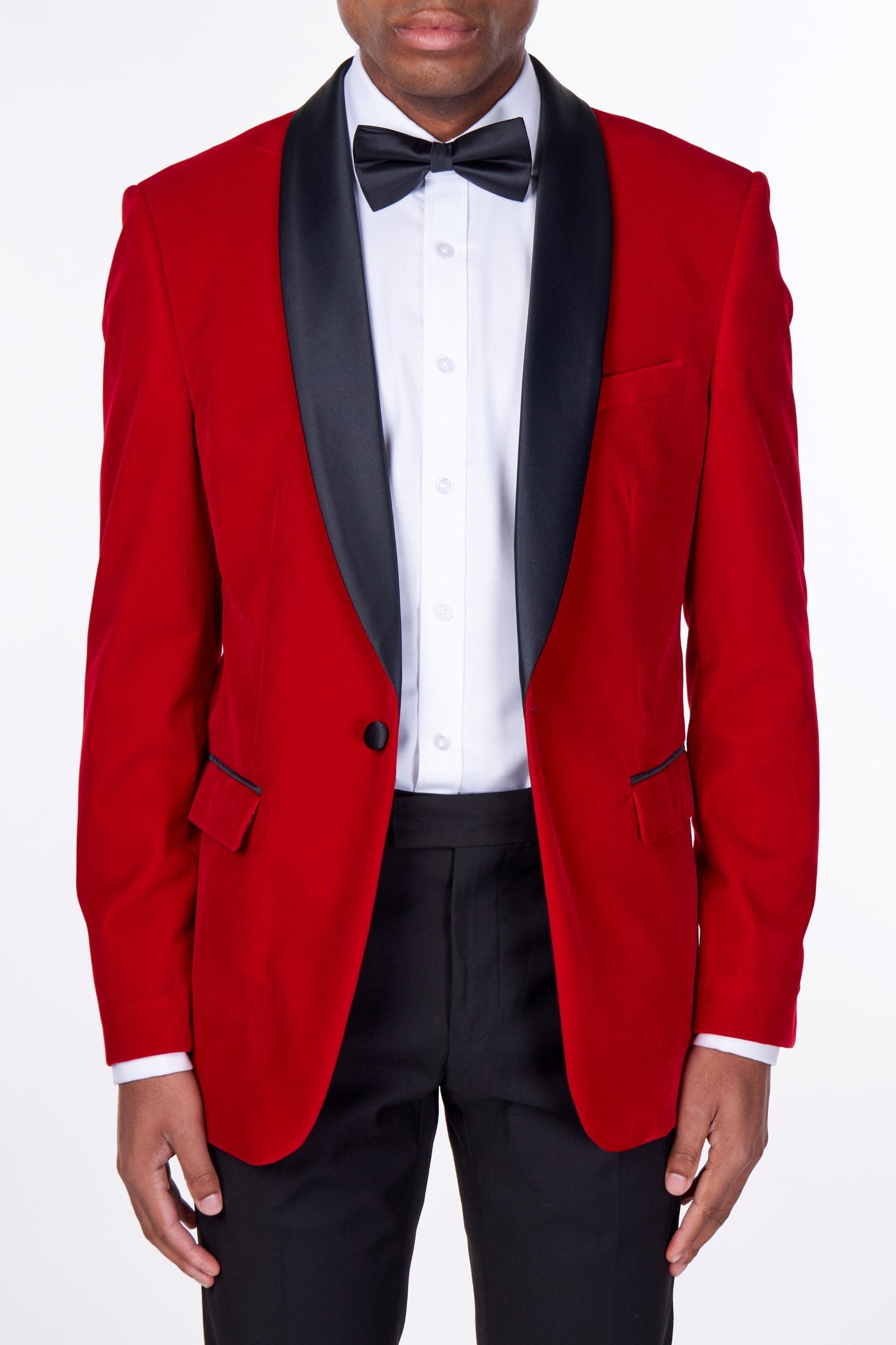TUXEDO JES - Red Soft Velvet Jacket
