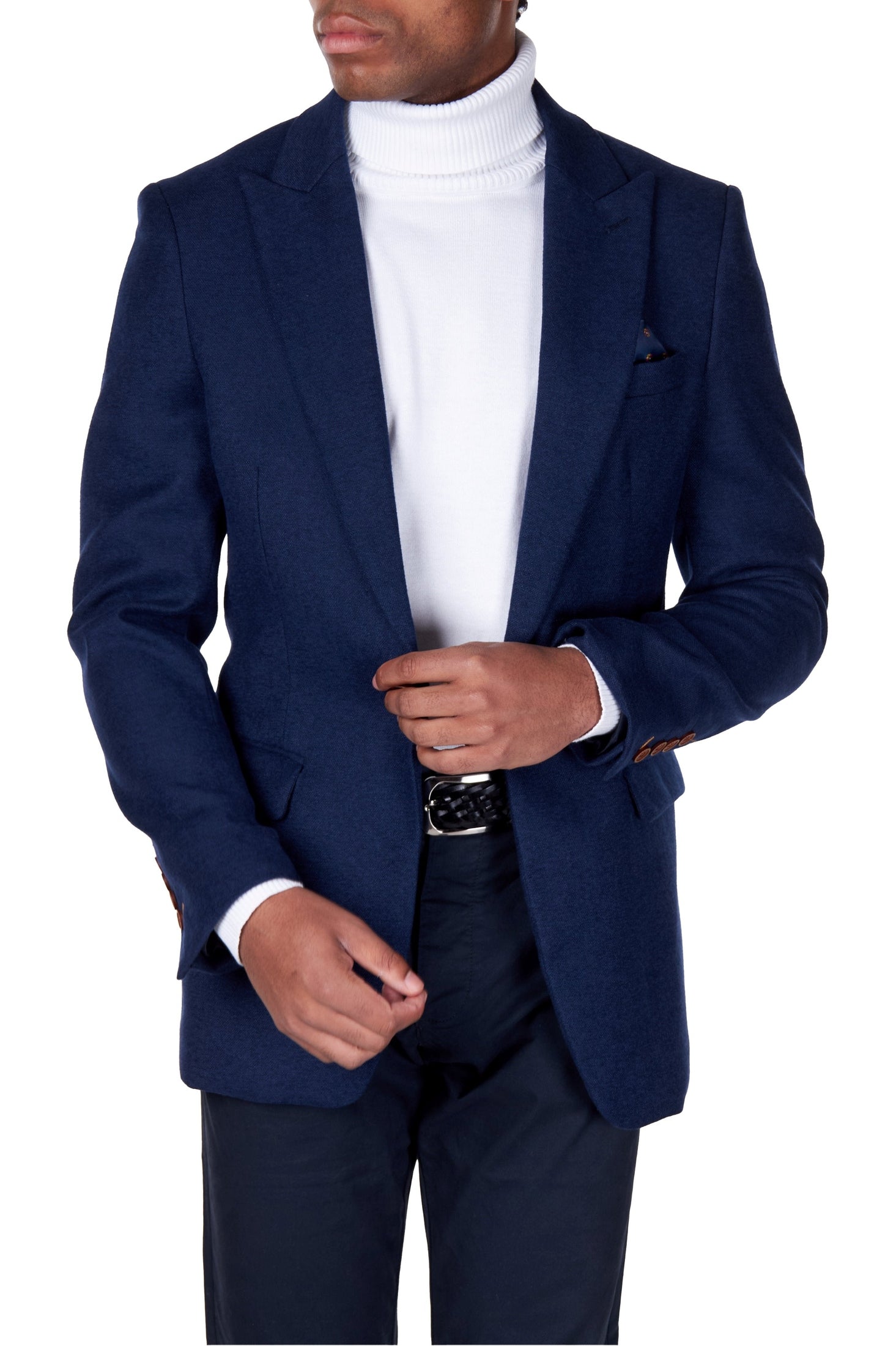 MARCO - NAVY SINGLE BREASTED CASUAL BLAZER
