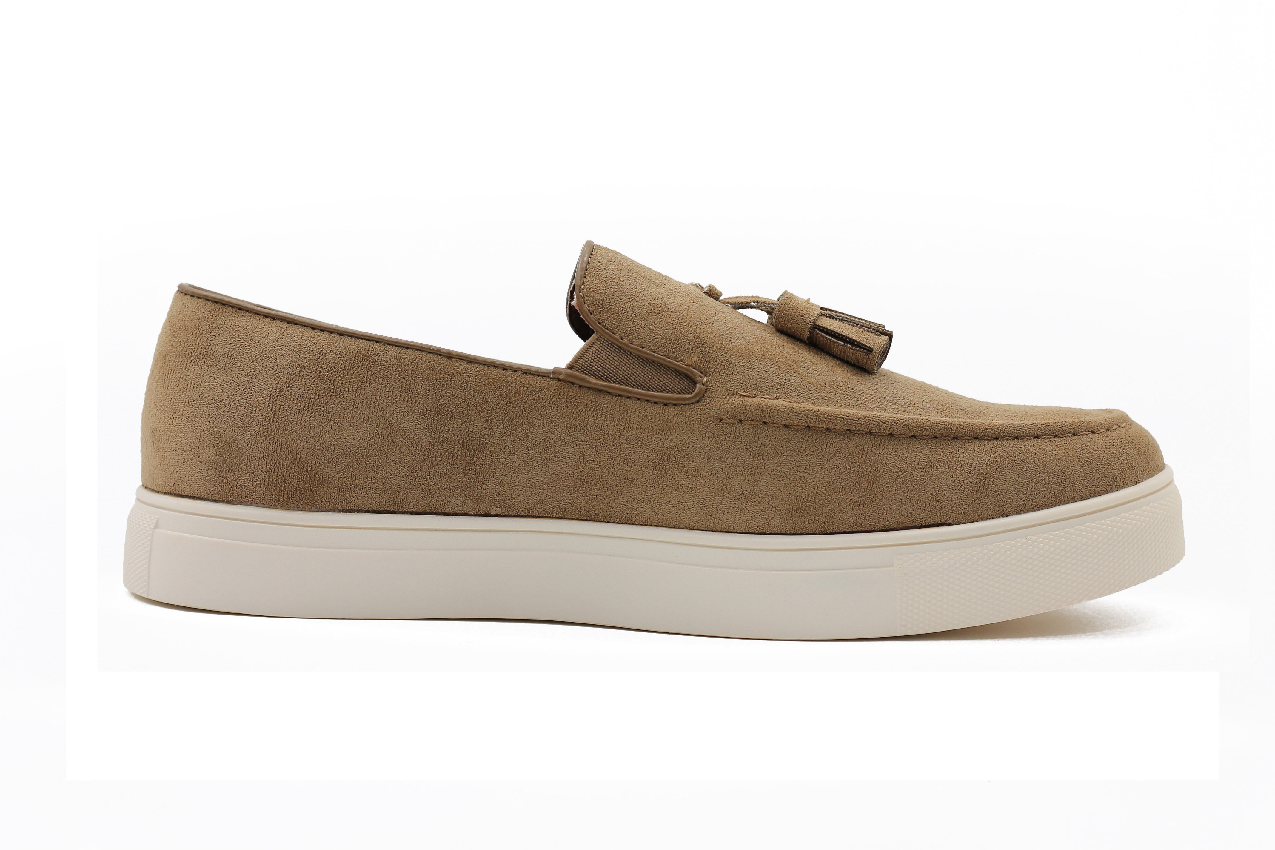 FAUX LEATHER SUEDE SNEAKER WITH TASSEL