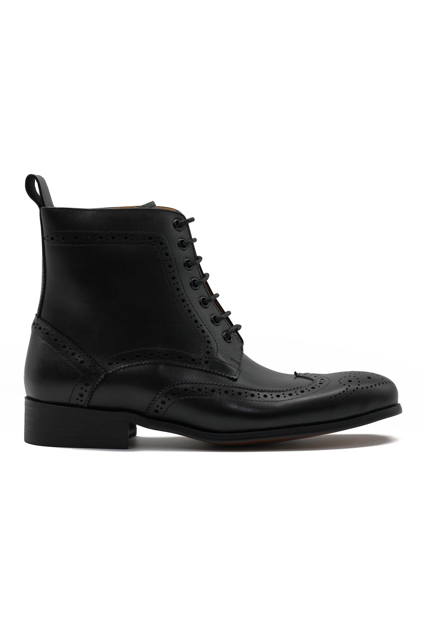 BLACK DERBY LEATHER BOOTS