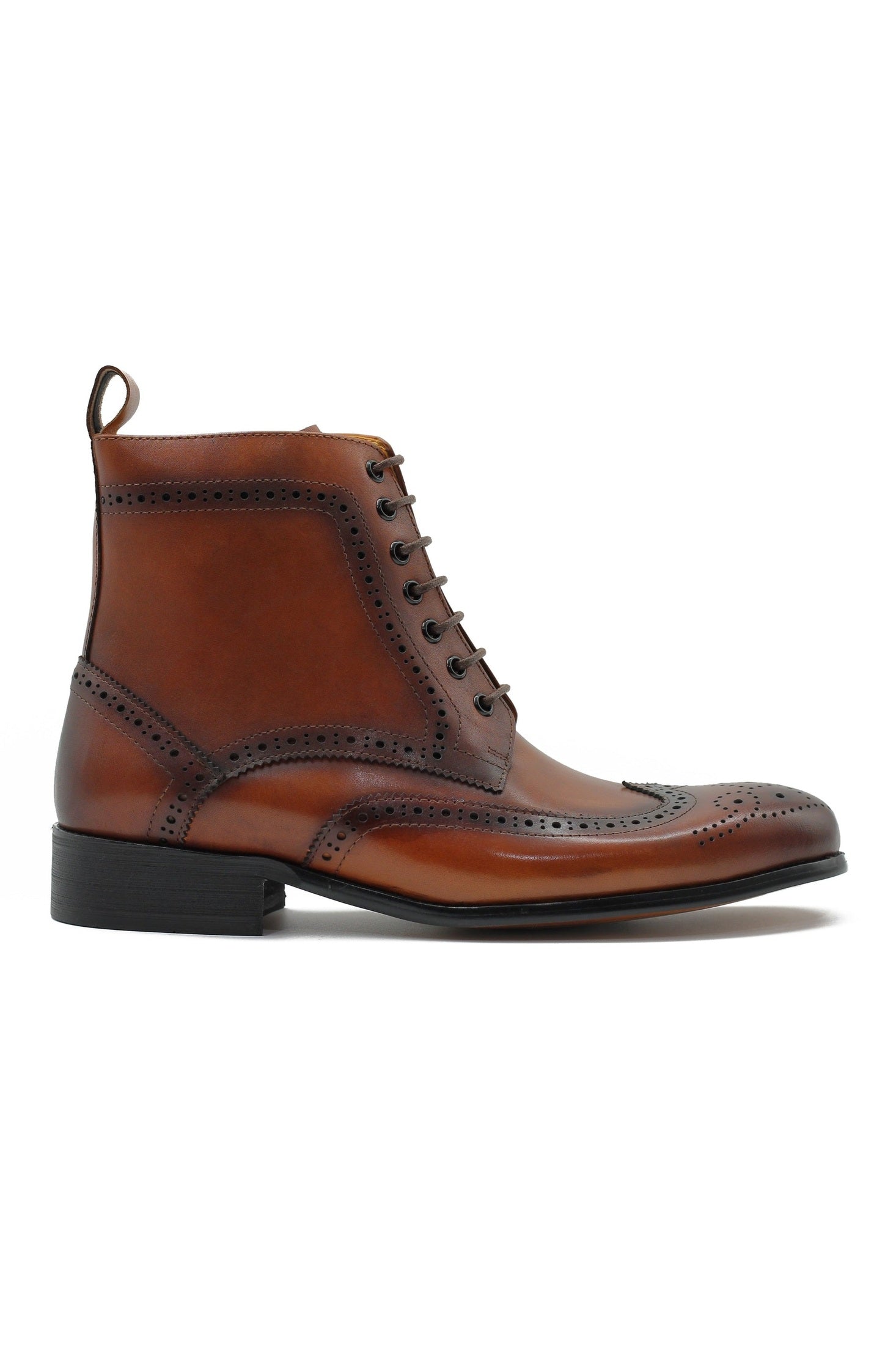 BROWN DERBY LEATHER BOOTS