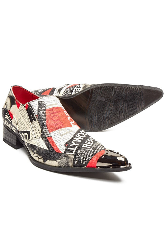METAL TOE LOAFERS MARILYN MONROE PRINT WINKLE PICKERS