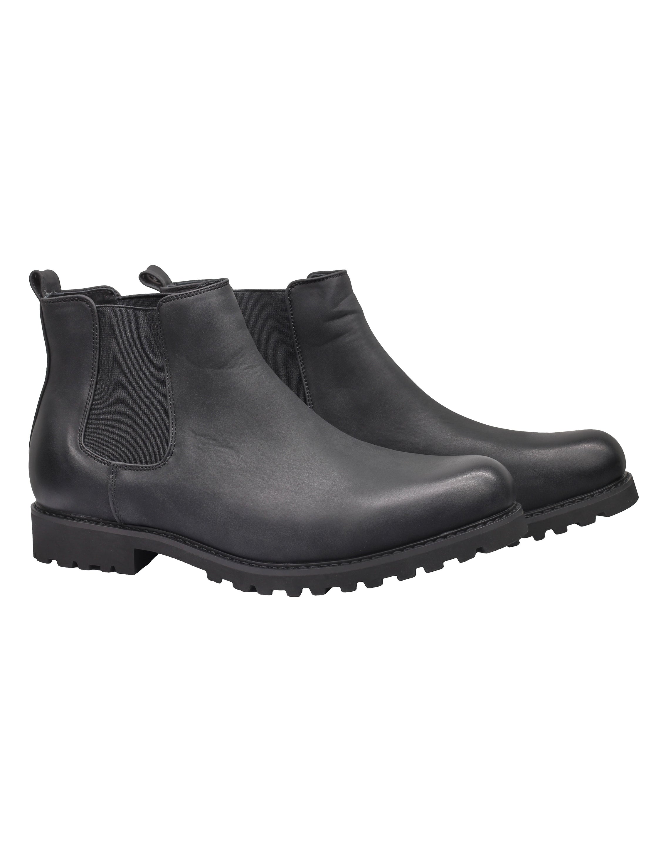 CHELSEA FAUX LEATHER BOOTS