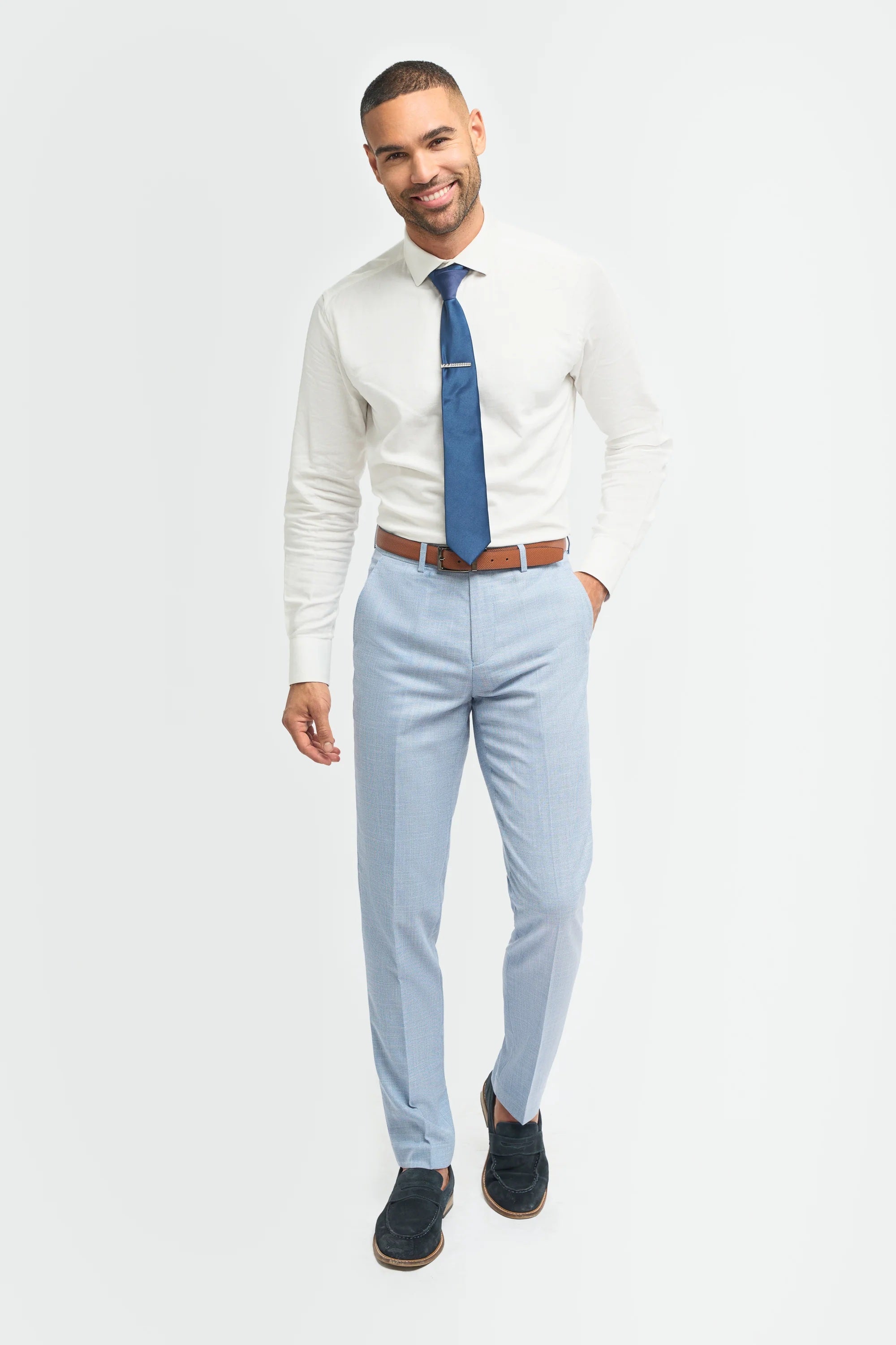 Cavani – Miami Tapered Trousers in Sky Blue