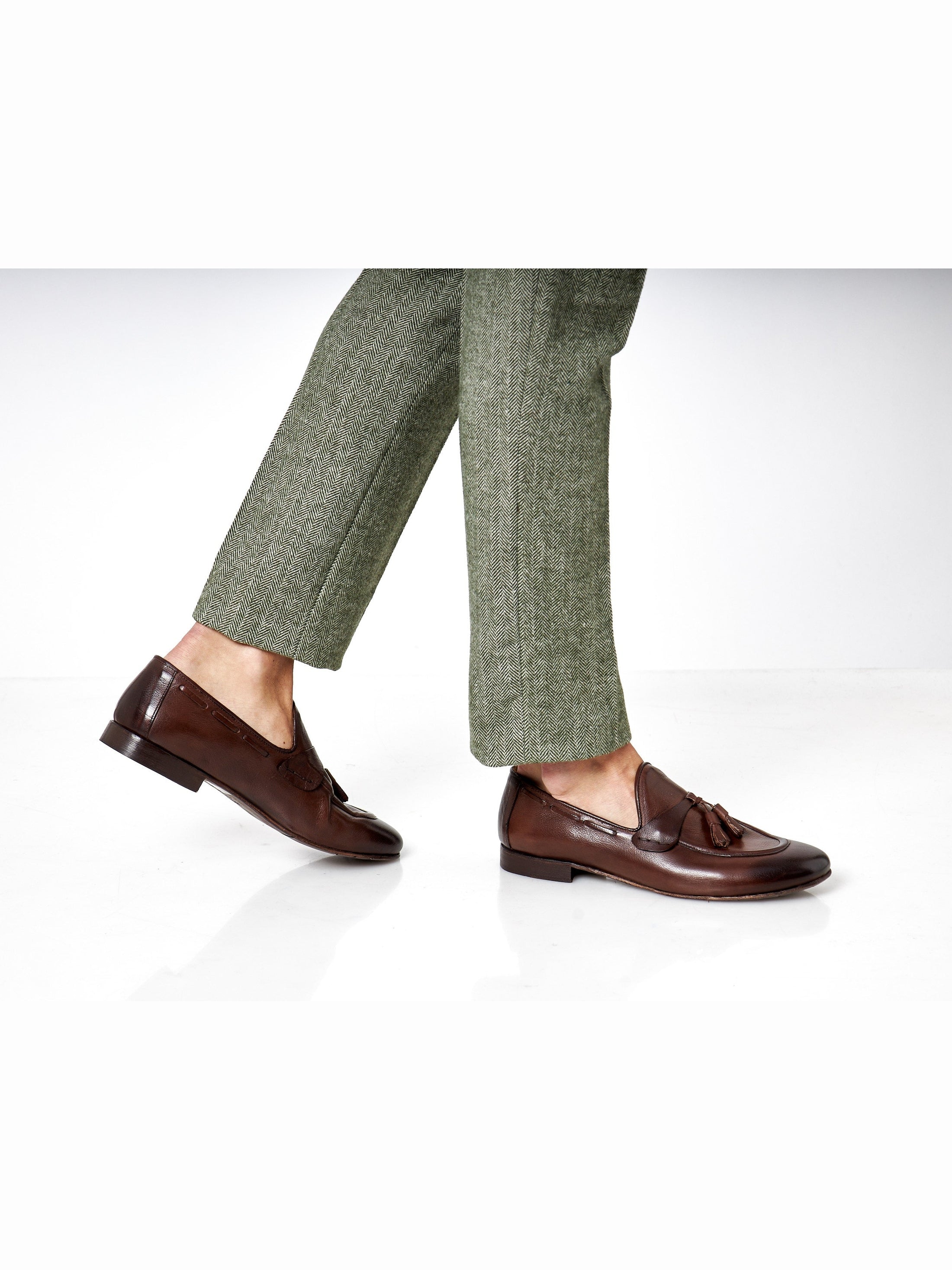 NAPLES 03 – TASSEL LOAFERS BROWN ITALIAN LEATHER