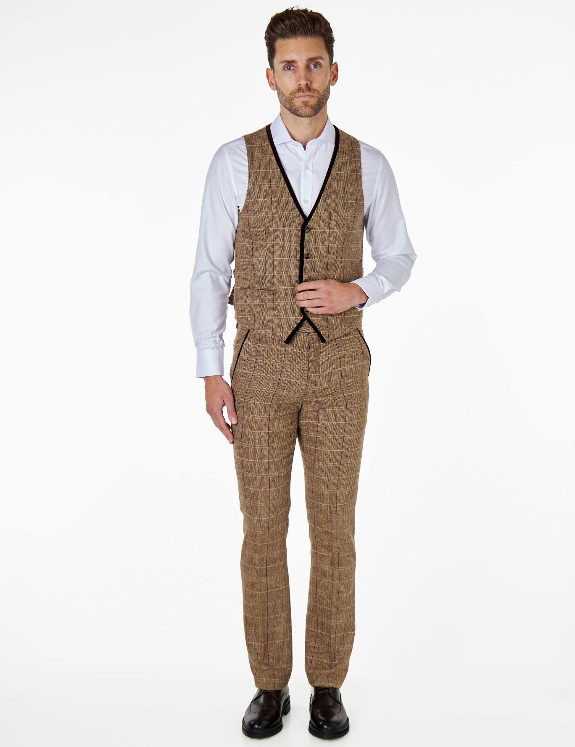 CARLO - BROWN TWEED WAISTCOAT