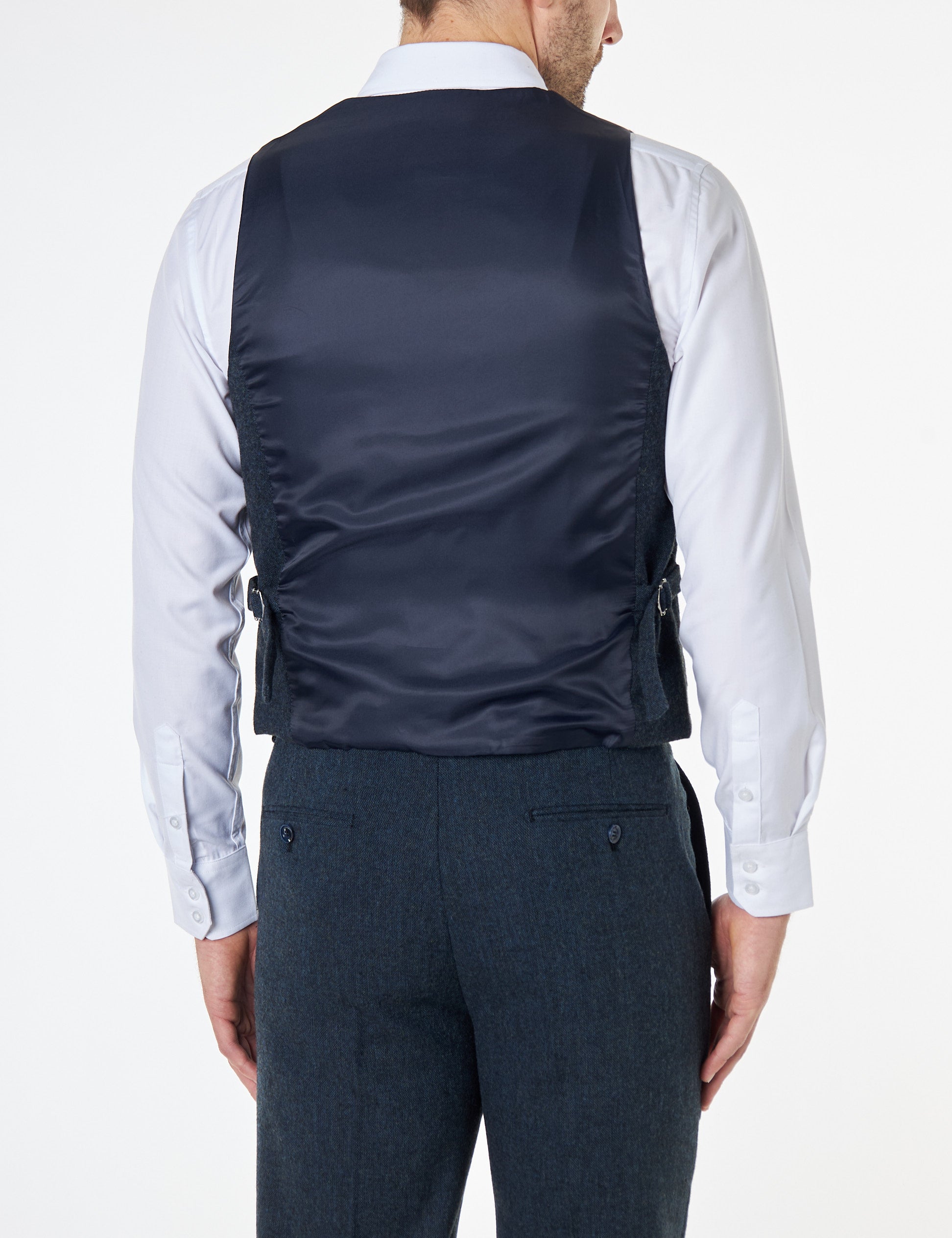 JIM - TWEED BLUE WAISTCOAT