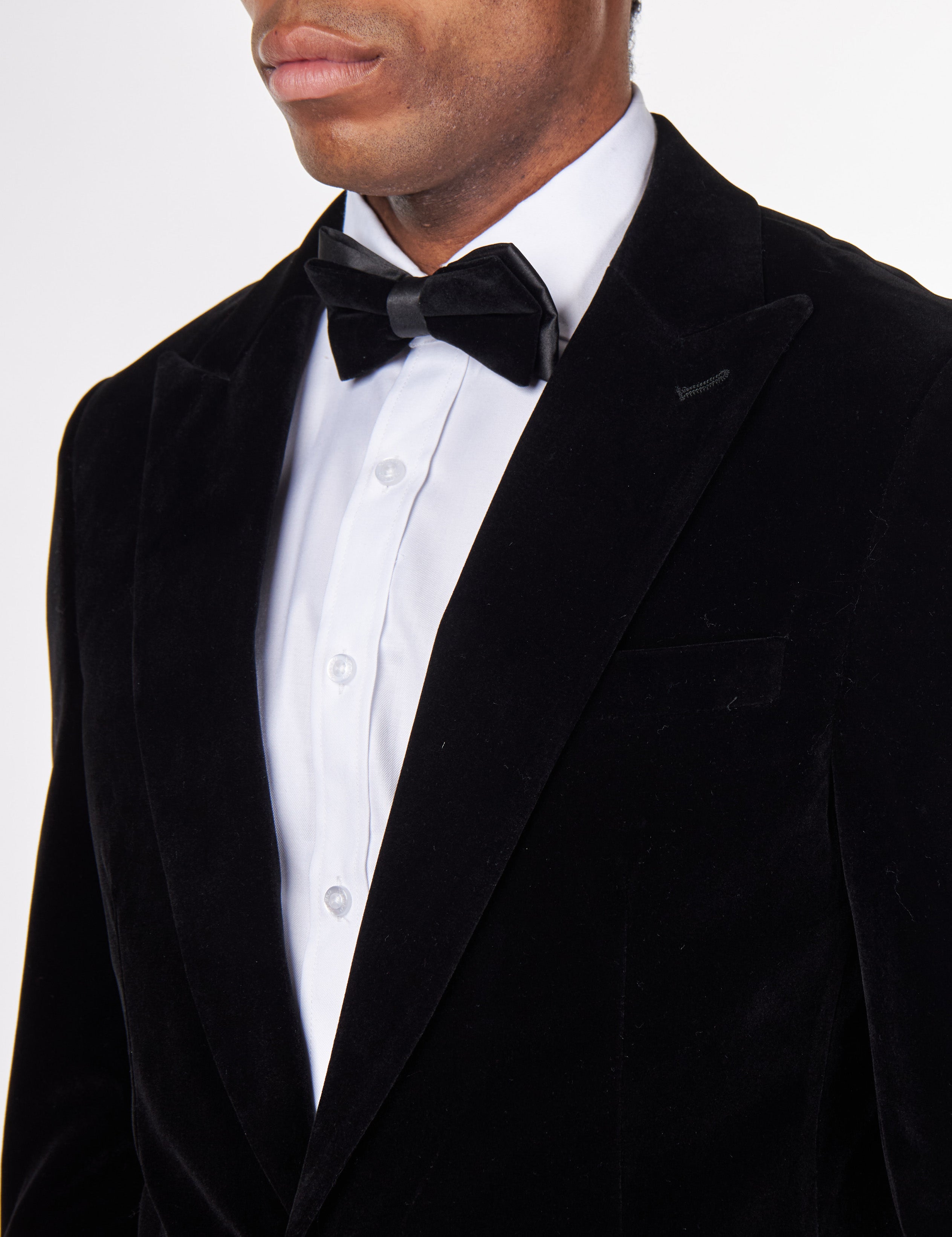 STAN – BLACK VELVET TUXEDO SMOKING JACKET