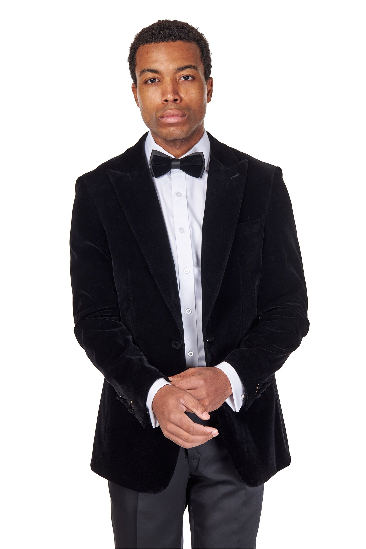 STAN – BLACK VELVET TUXEDO SMOKING JACKET