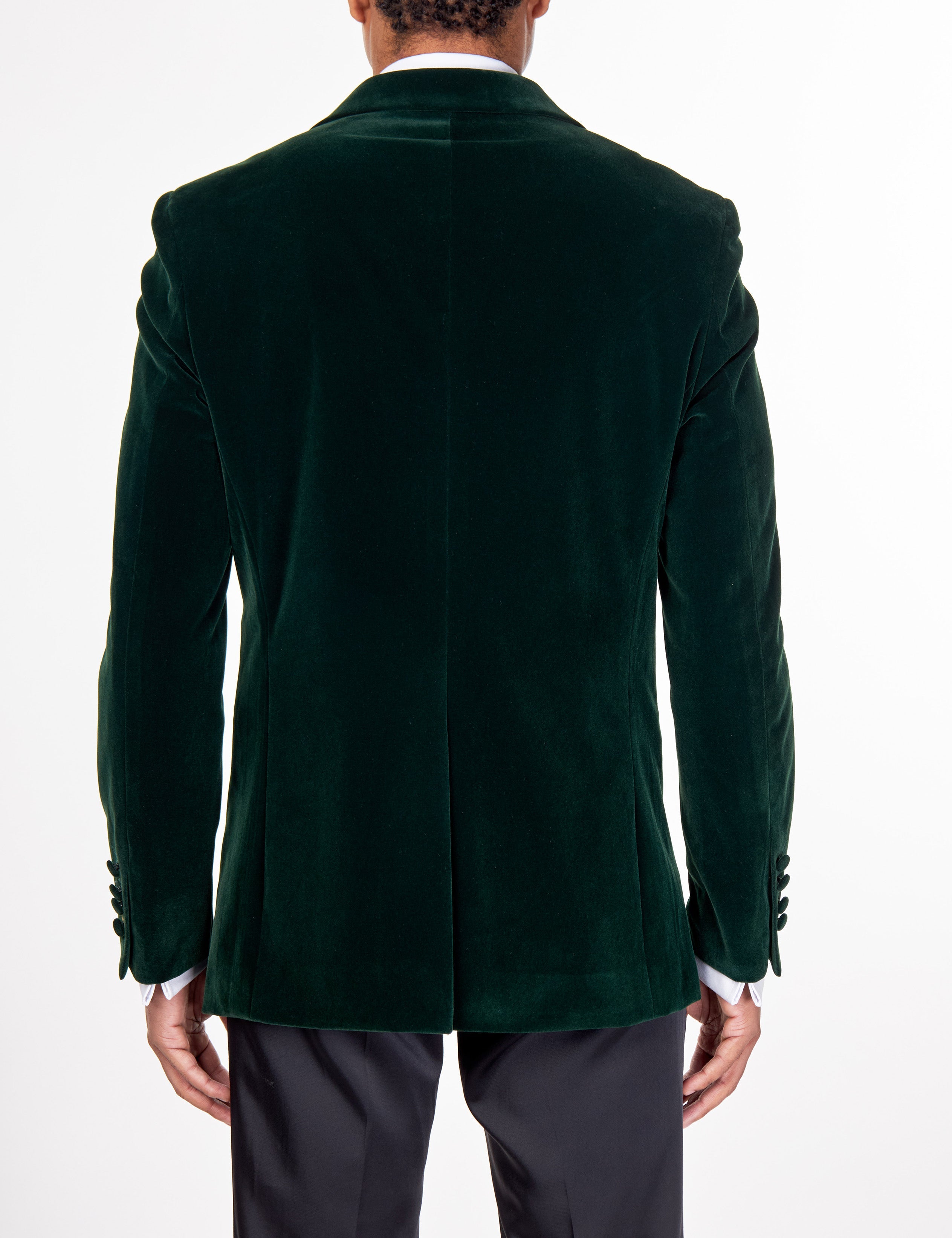 STAN – GREEN VELVET TUXEDO SMOKING JACKET