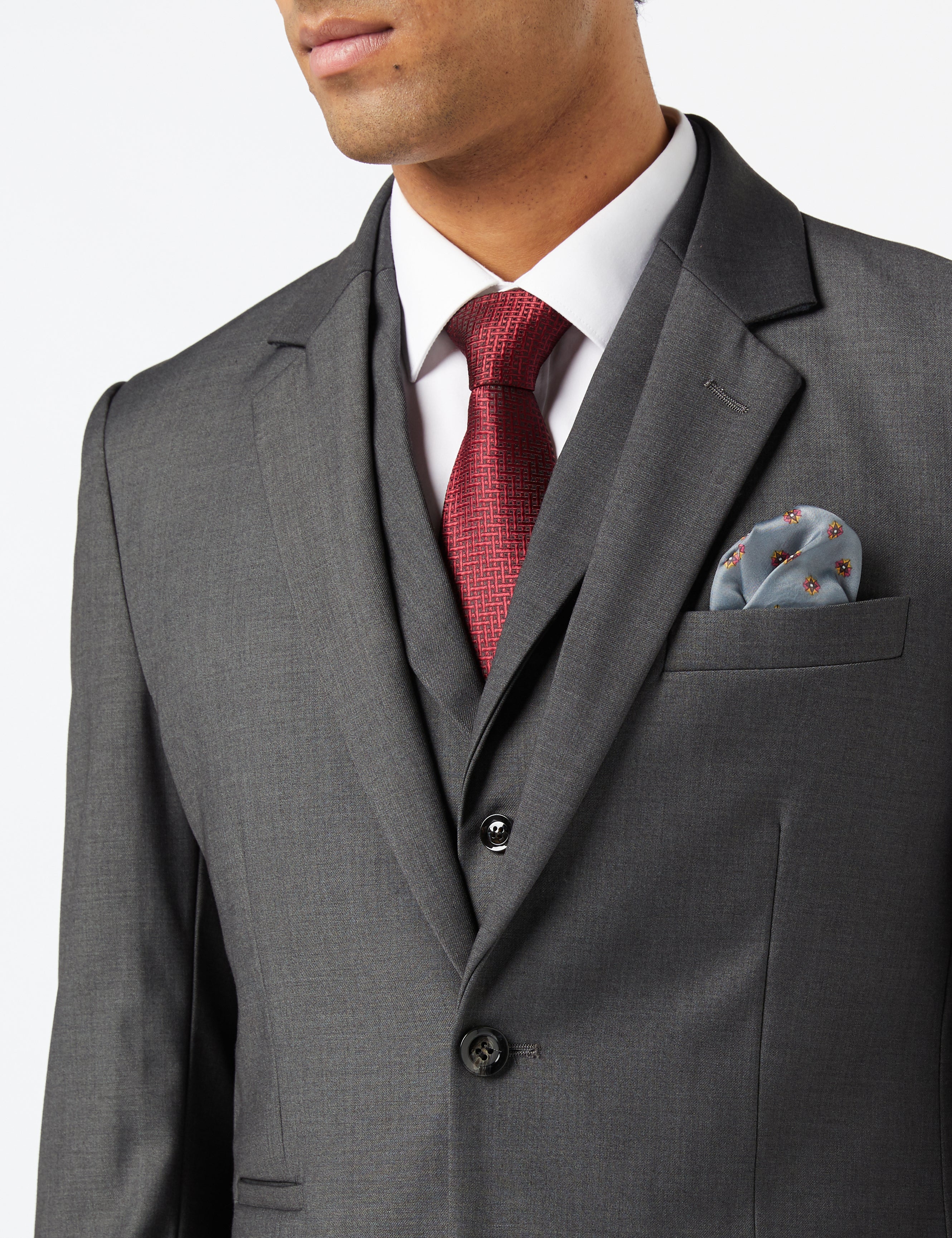 GRAHAM - CHARCOAL BUSINESS JACKET & WAISTCOAT