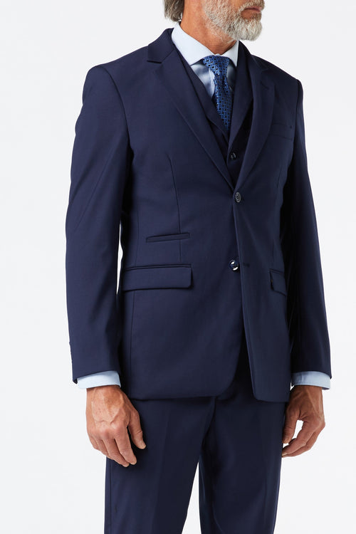 GRAHAM – EINREIHIGE JACKE UND WESTE IN MARINEBLAU