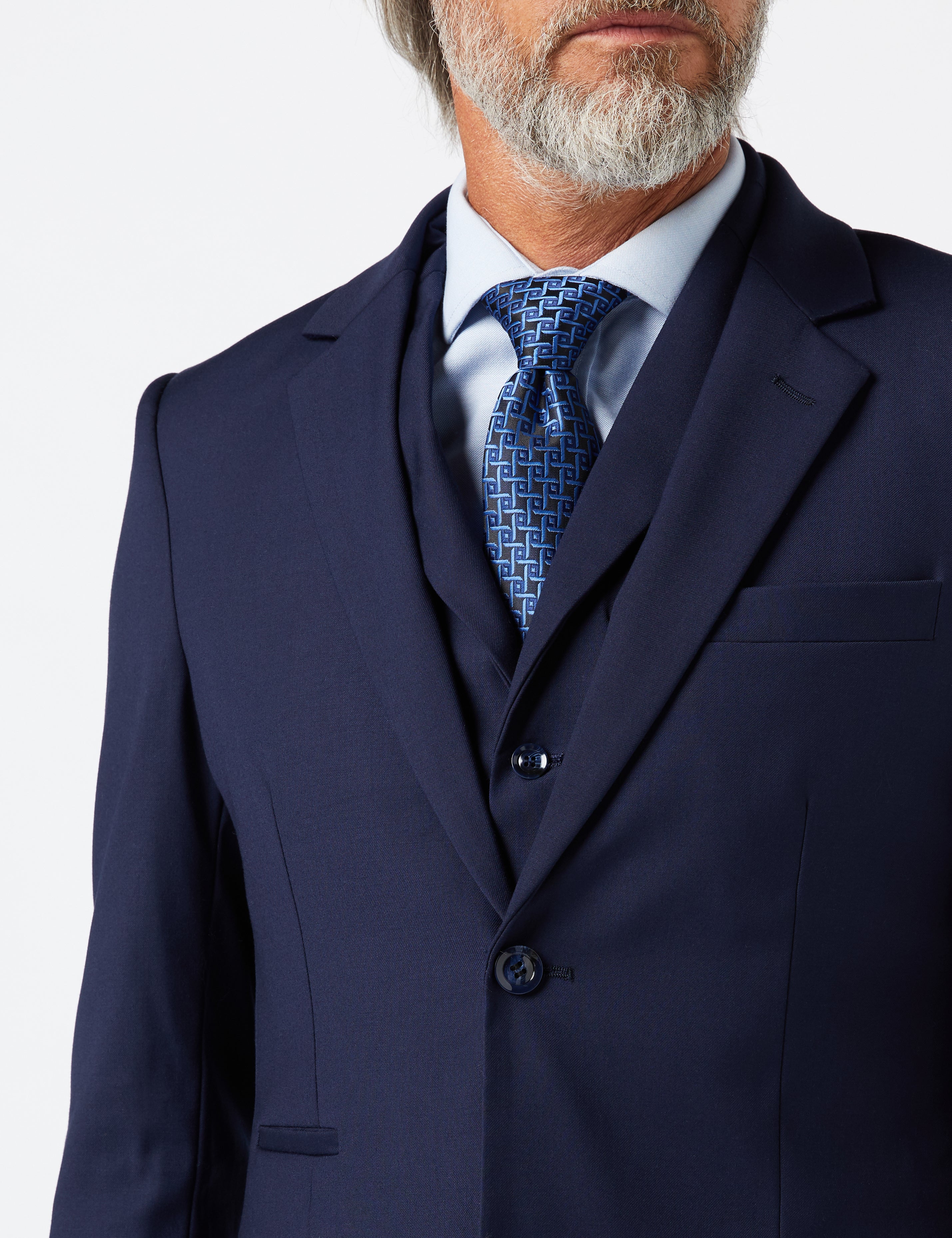 GRAHAM - NAVY SINGLE BREASTED JACKET & WAISTCOAT
