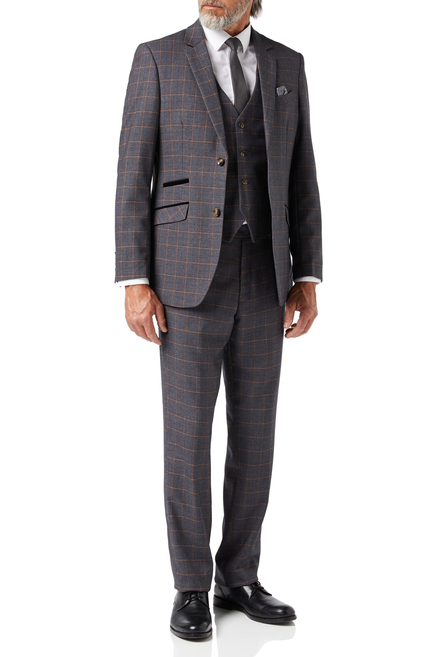 ROGER - GREY CHECK JACKET & WAISTCOAT
