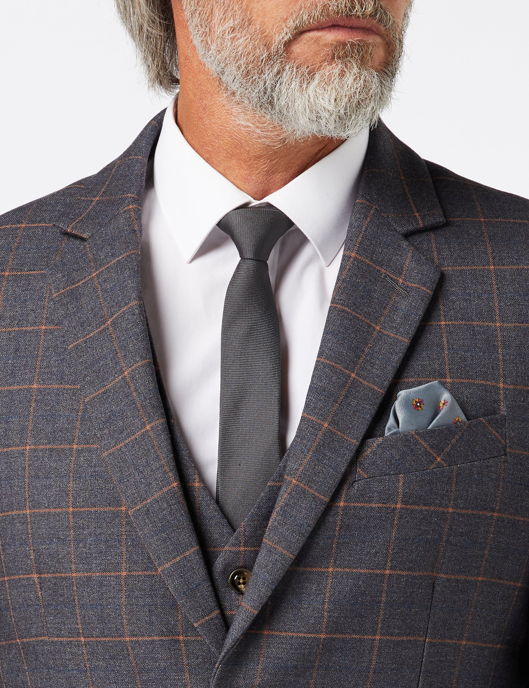 ROGER - GREY CHECK JACKET & WAISTCOAT