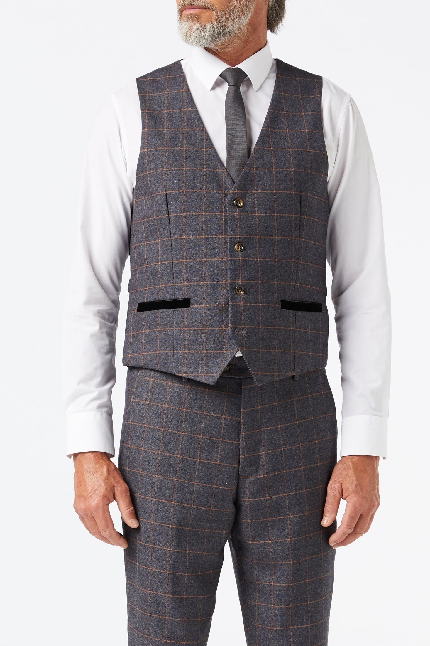 ROGER - GREY CHECK JACKET & WAISTCOAT