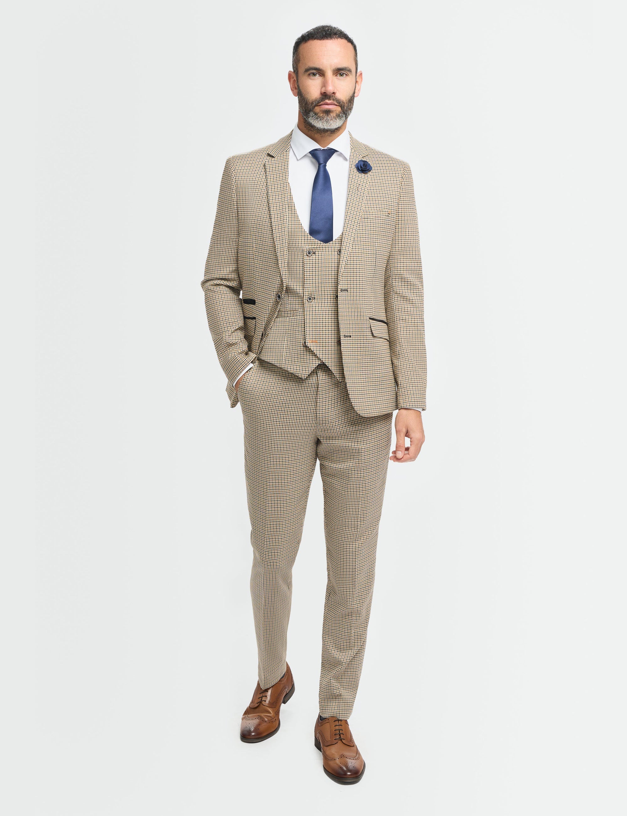ELWOOD - TAN SLIM FIT BLAZER