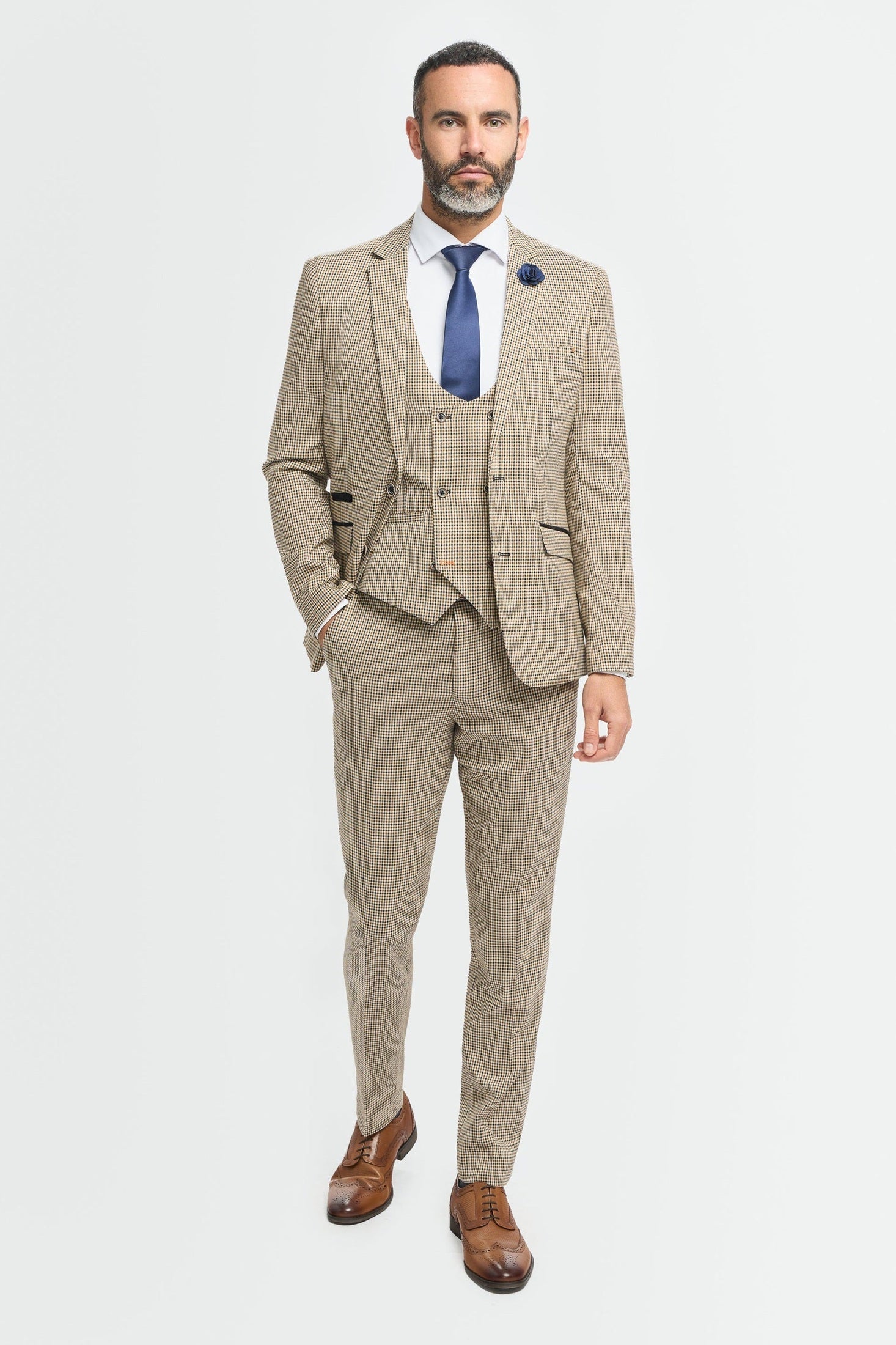 ELWOOD - TAN SLIM FIT BLAZER