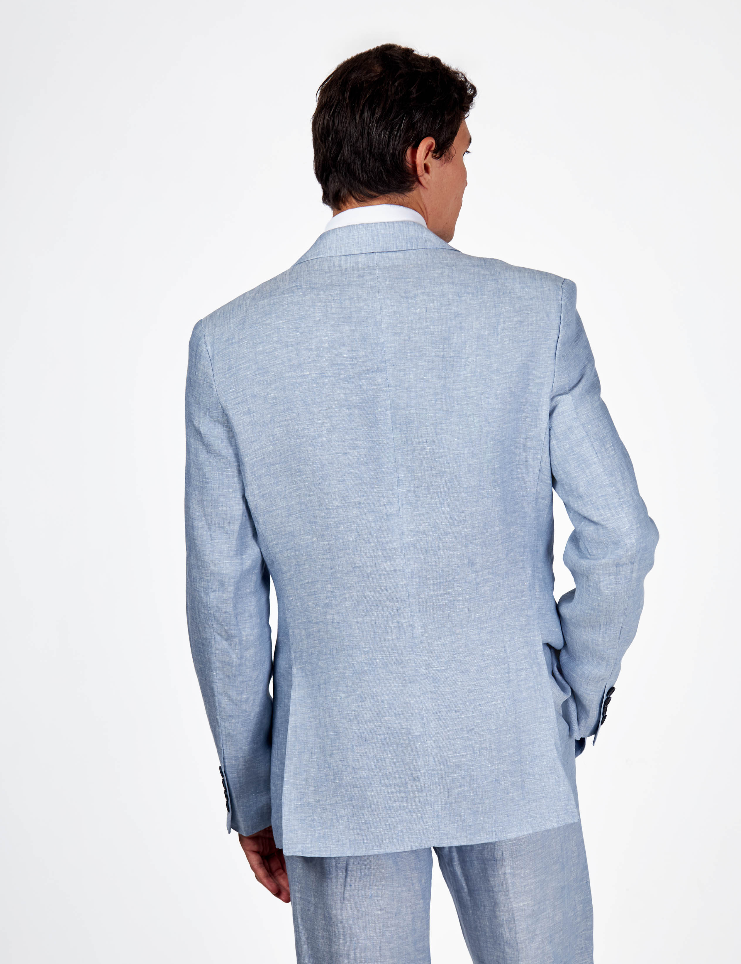 Lewis Light Blue Tailored Fit Pure Linen Summer Suit