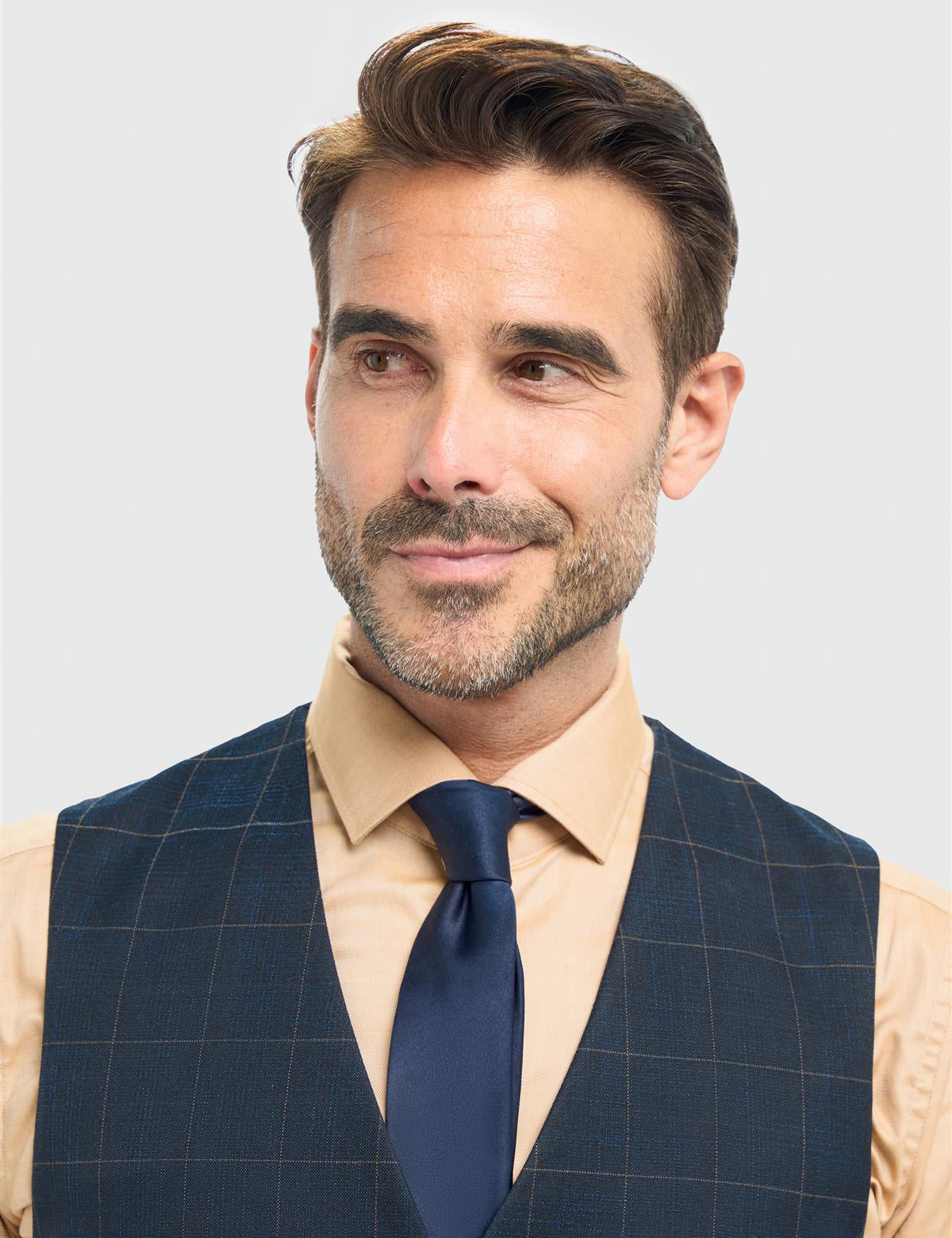 Cavani – Torino Grid Check Navy 3 Piece Suit
