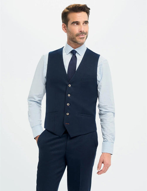 Cavani – Tropez Tailored Navy Blue Waistcoat