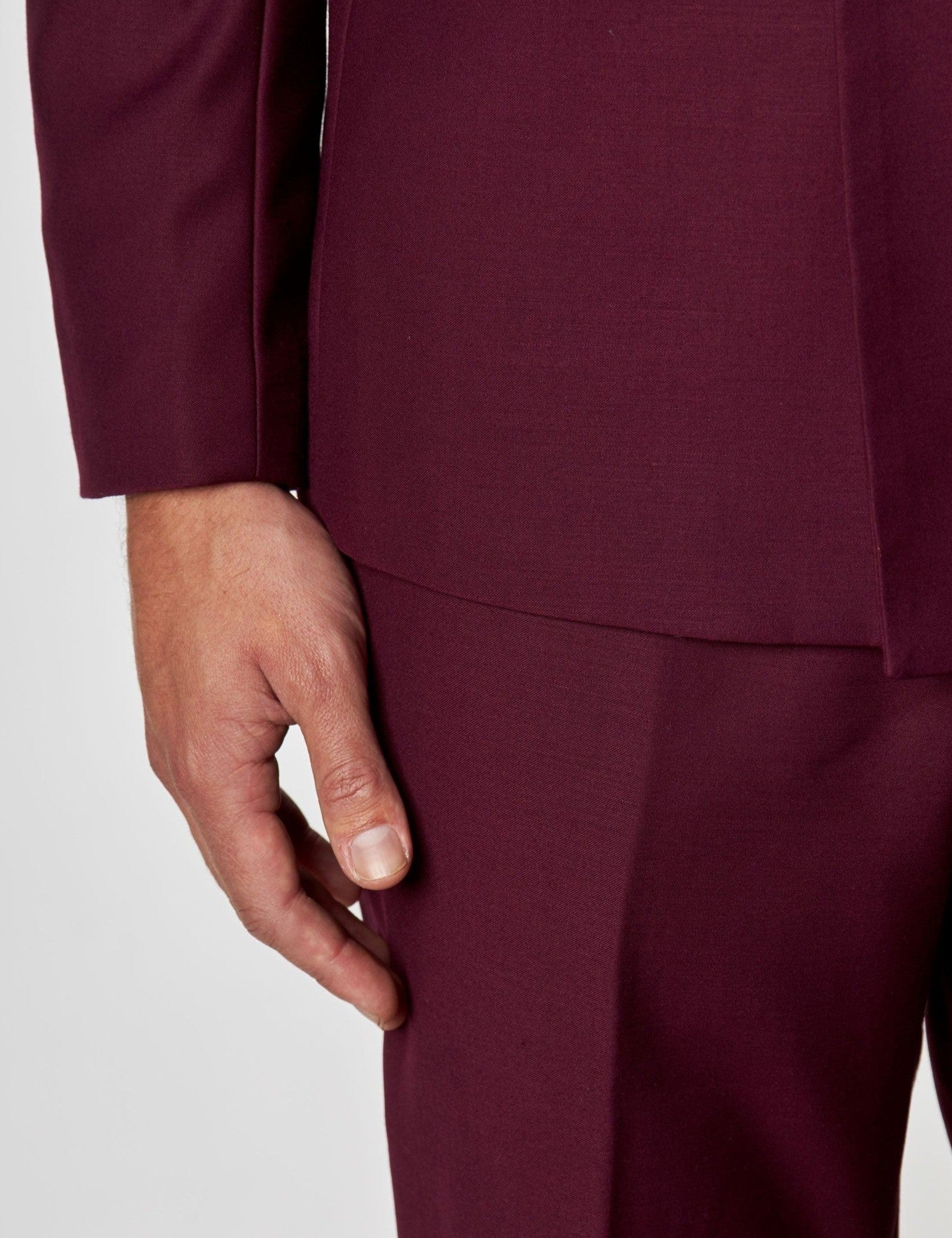 MAROON PLAIN SUIT TROUSER