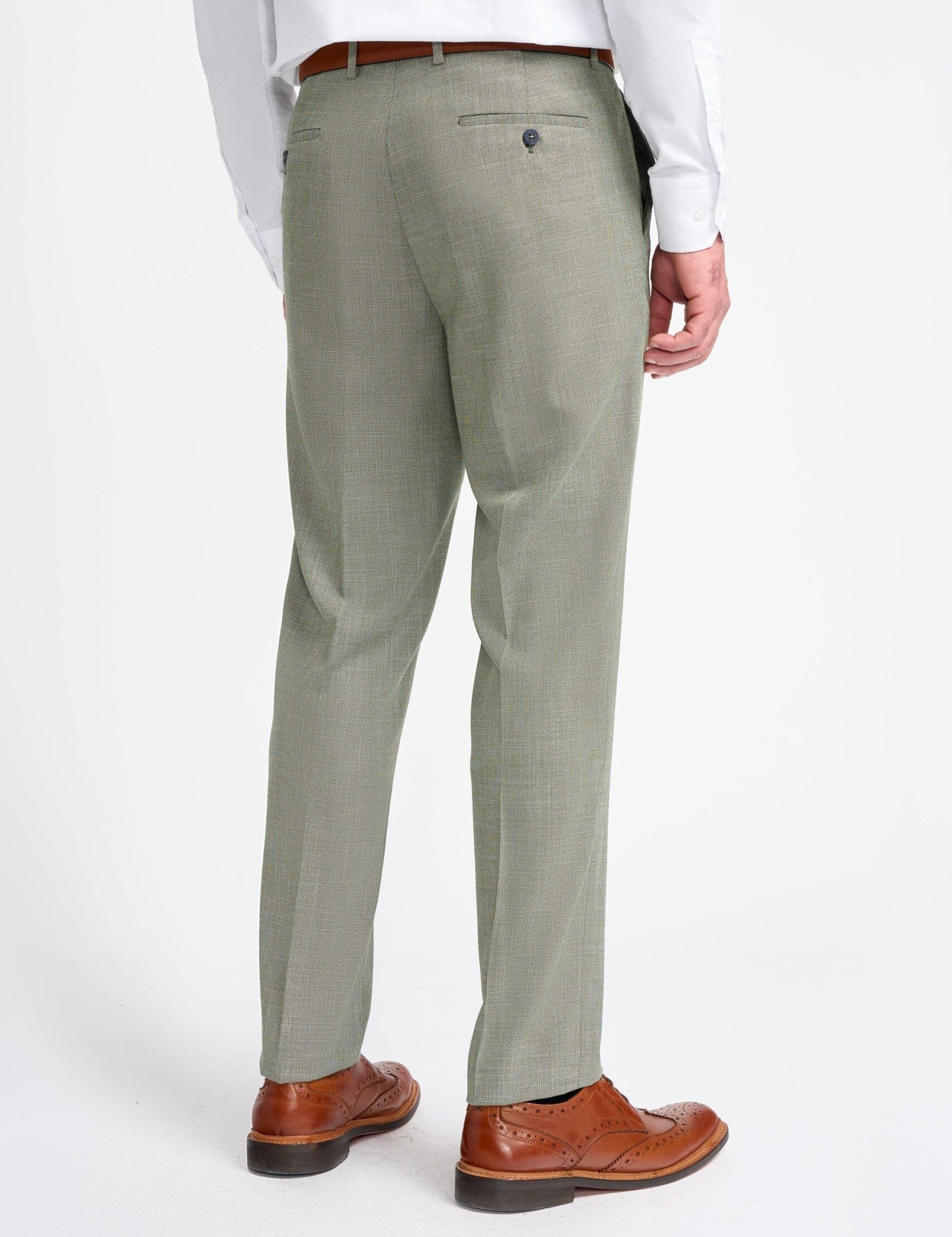 MIAMI – SAGE GREEN TAILORED FIT TROUSERS