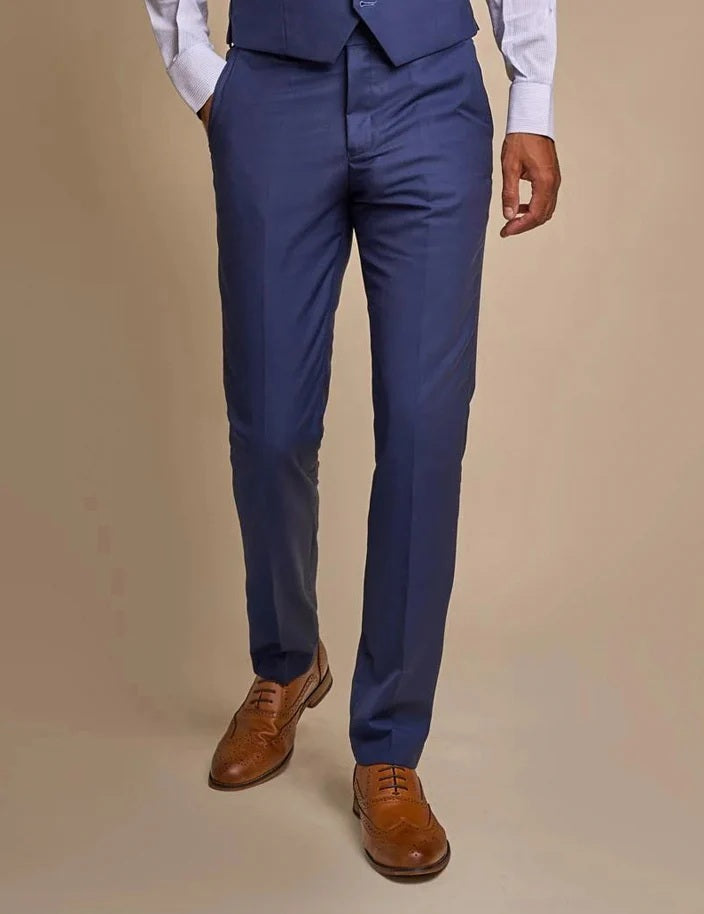 CAVANI JEFFERSON MEN’S NAVY SUIT TROUSERS