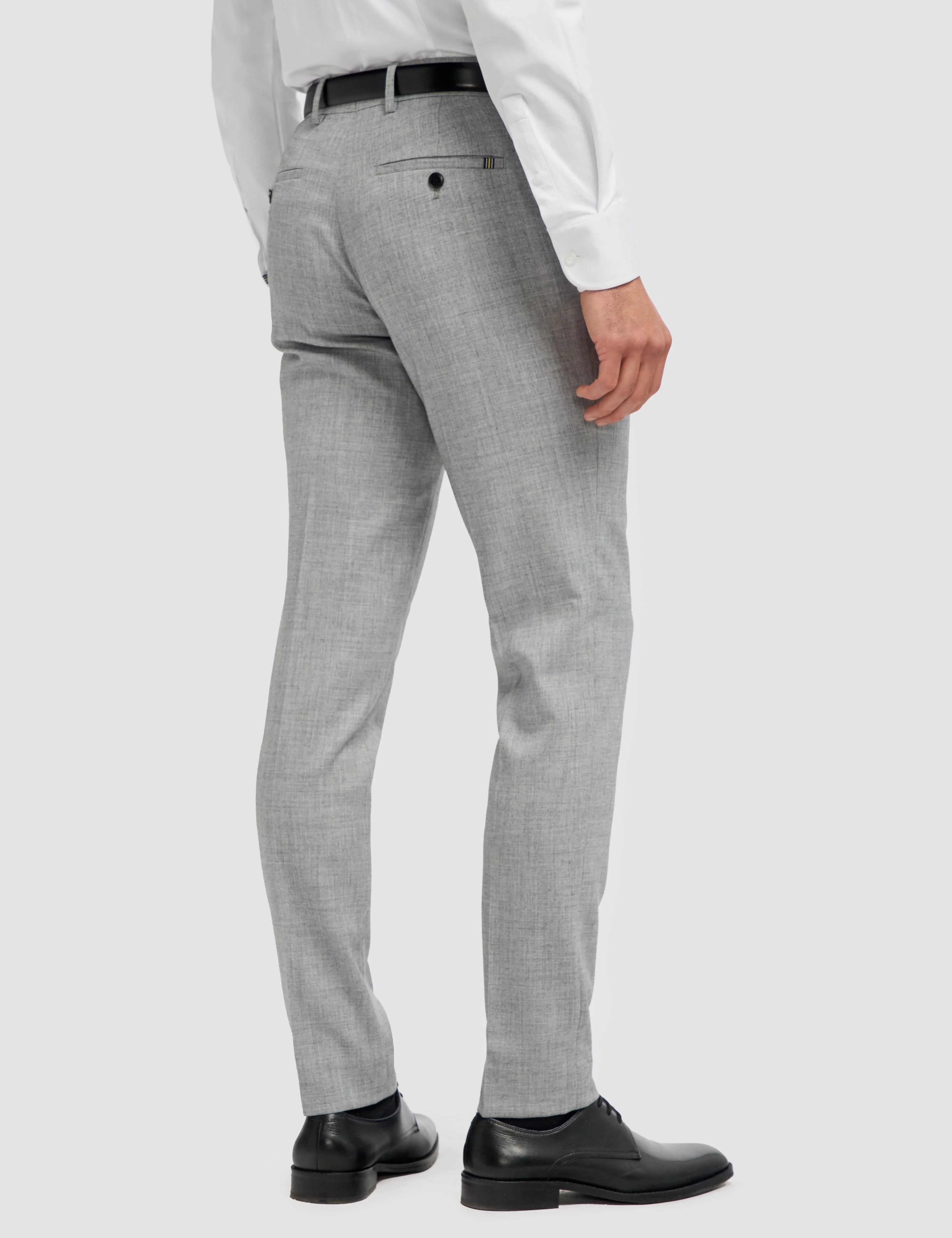 Cavani – Malibu Grey Sharkskin Tapered Trousers