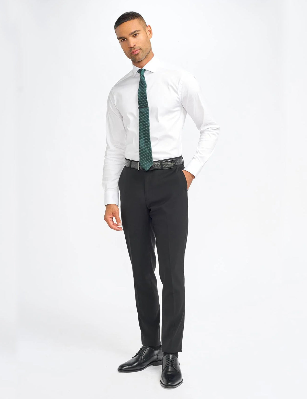 MALIBU – PLAIN BLACK TAILORED SUIT TROUSER