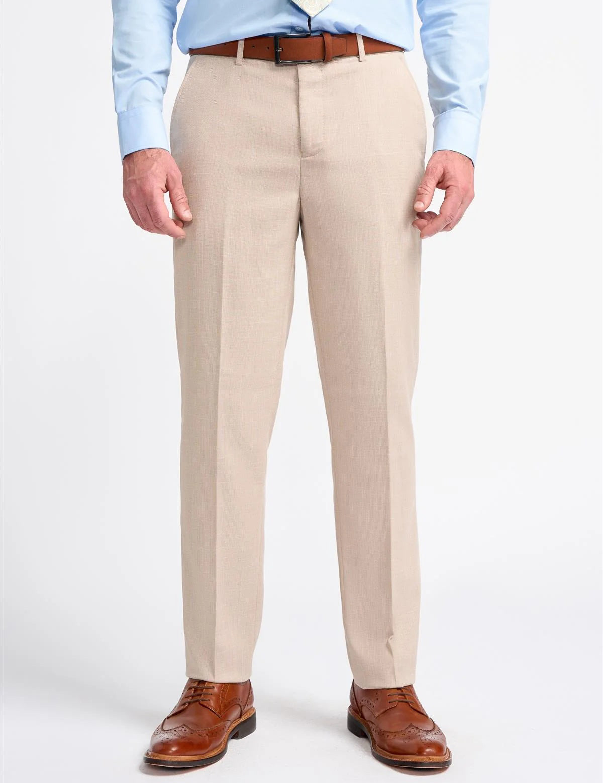 MIAMI – TAILORED FIT LINEN BLEND STONE 3 PIECE SUIT