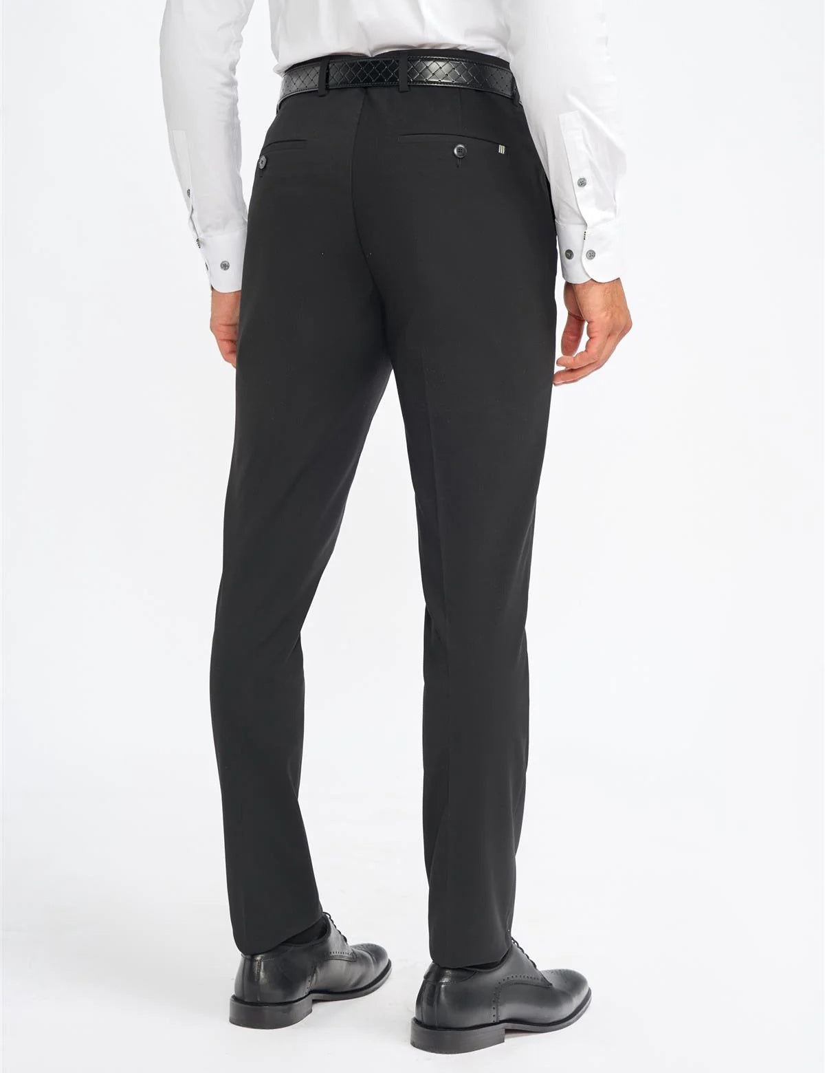 MALIBU – PLAIN BLACK TAILORED SUIT TROUSER