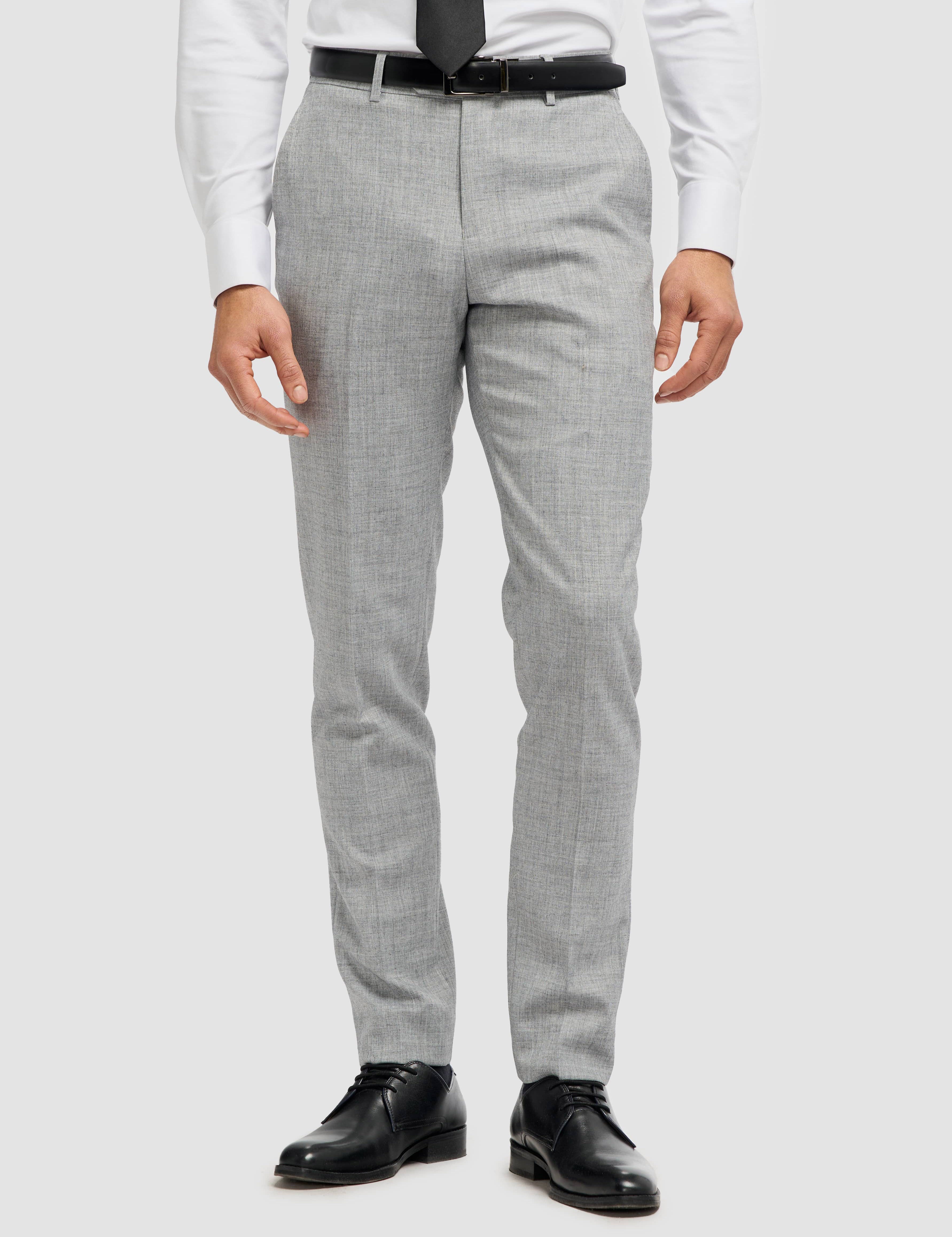 Cavani – Malibu Grey Sharkskin Tapered Trousers