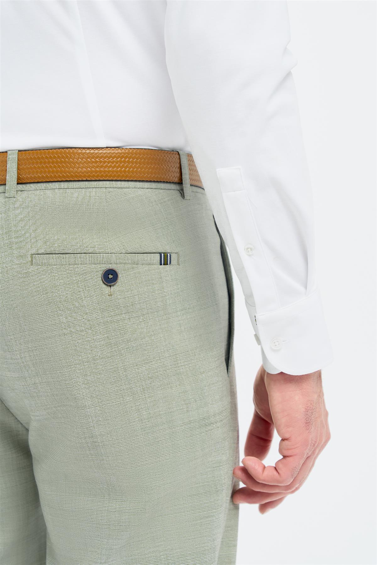 Cavani – Camden Sage Green Tapered Trousers