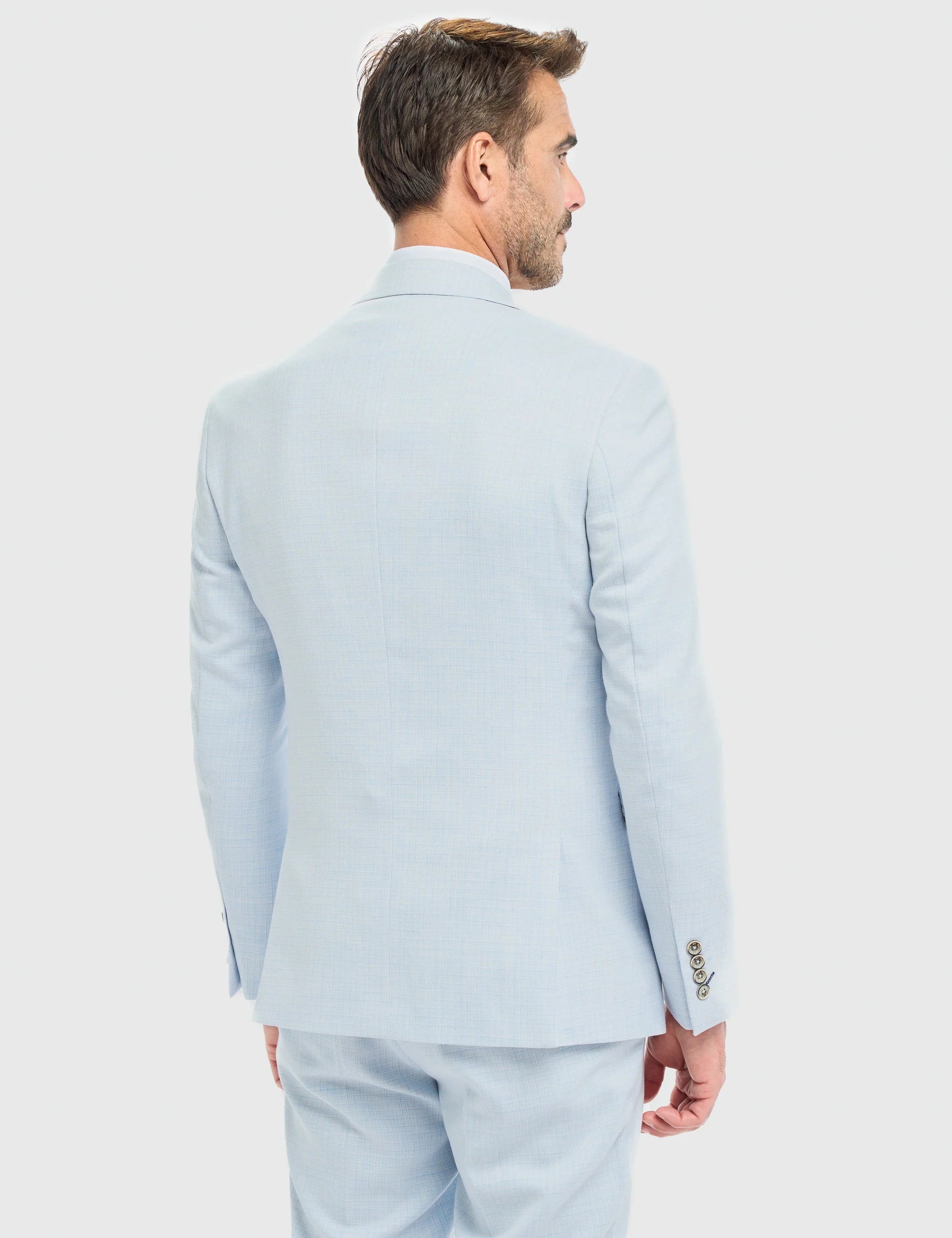 Cavani – Tropez Tailored Suit Blazer in Sky Blue