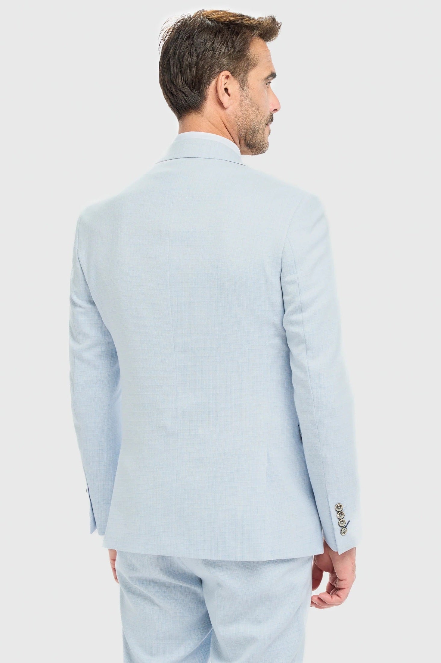 Cavani – Tropez Tailored Suit Blazer in Sky Blue