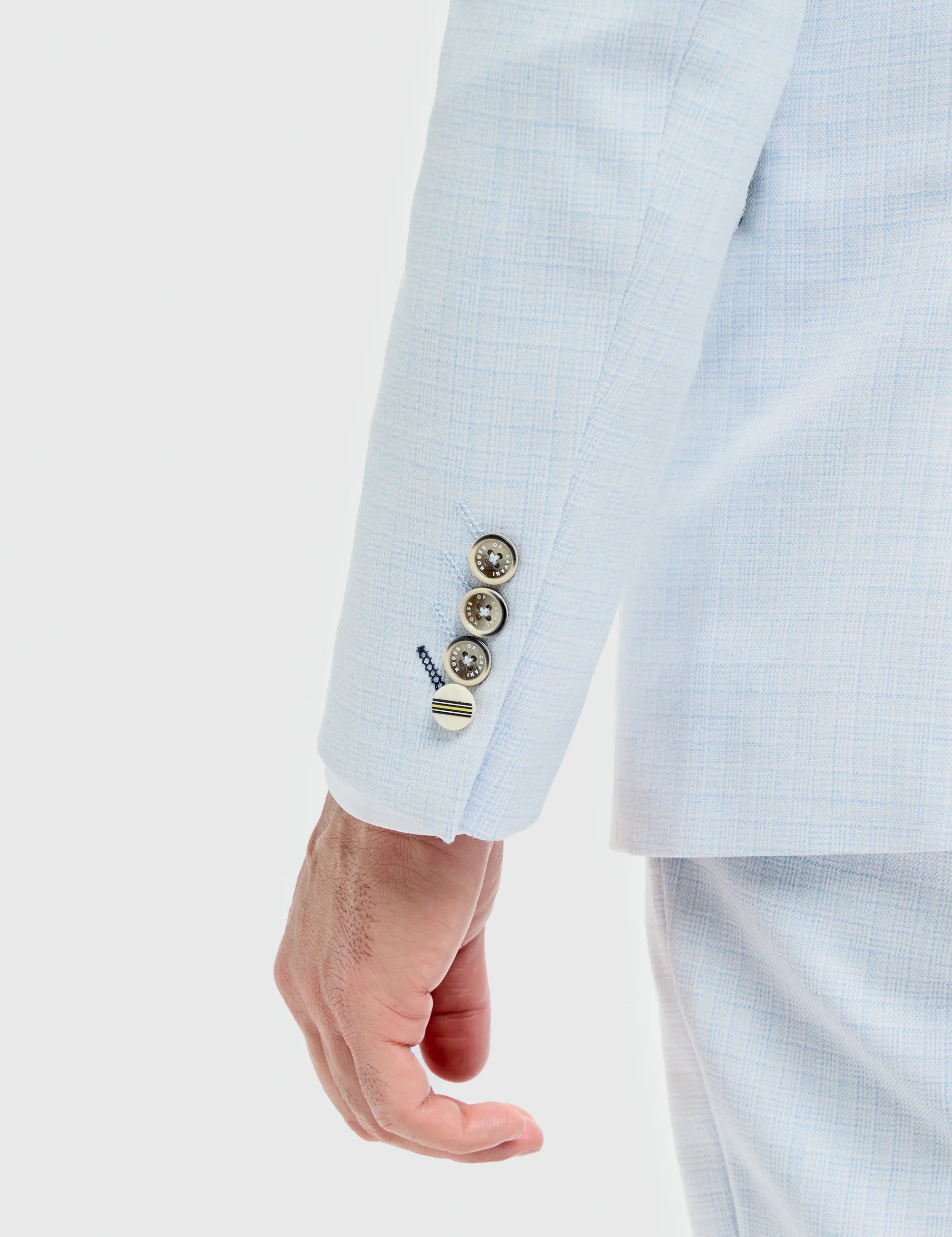 Cavani – Tropez Tailored Suit Blazer in Sky Blue