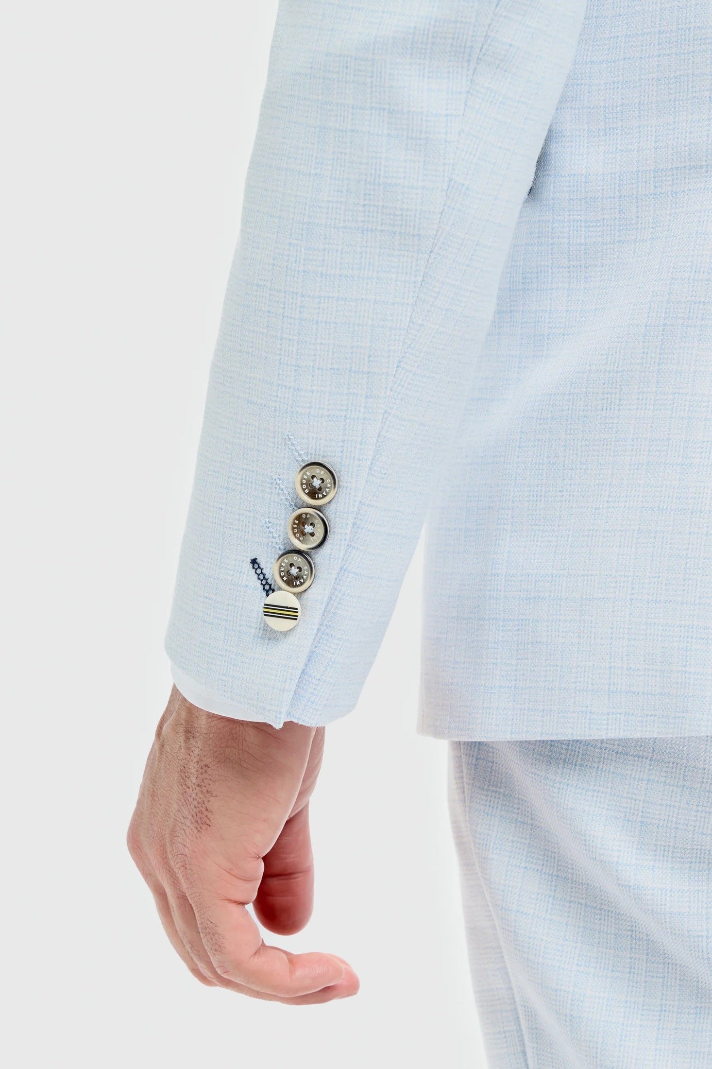 Cavani – Tropez Tailored Suit Blazer in Sky Blue