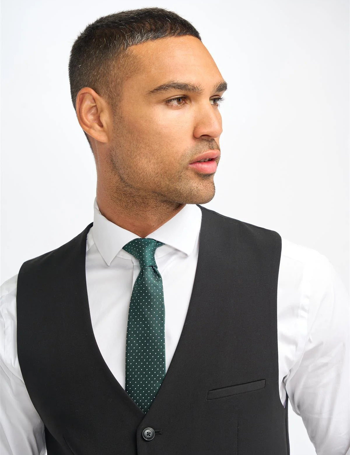 MALIBU – PLAIN BLACK TAILORED WAISTCOAT