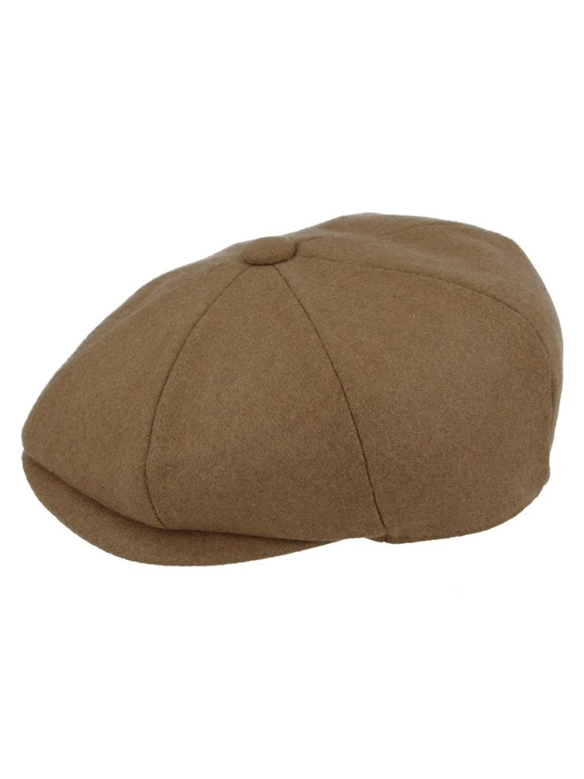 WOOL BLEND NEWSBOY FLAT CAP IN TWEED
