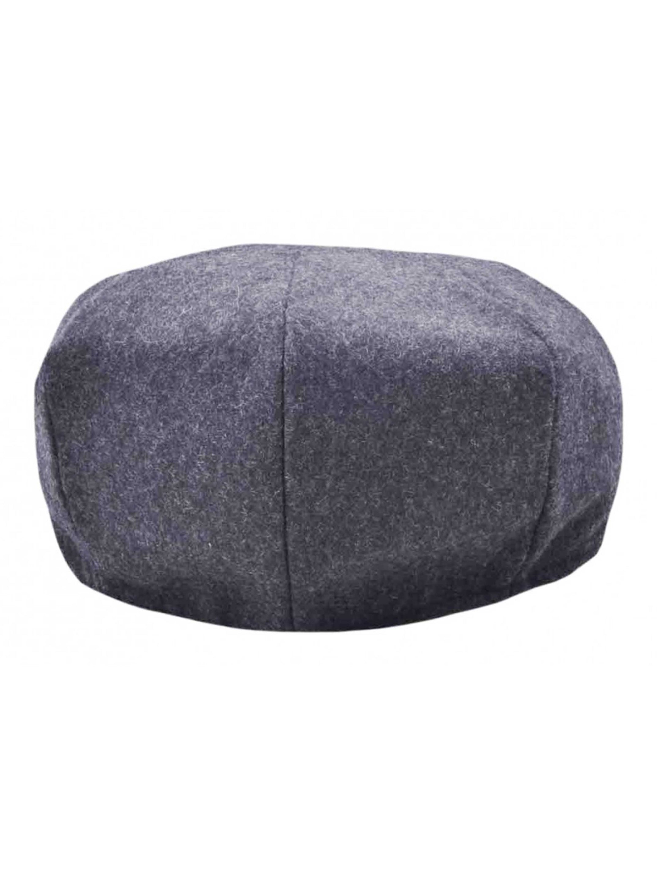 WOOL BLEND NEWSBOY FLAT CAP IN TWEED