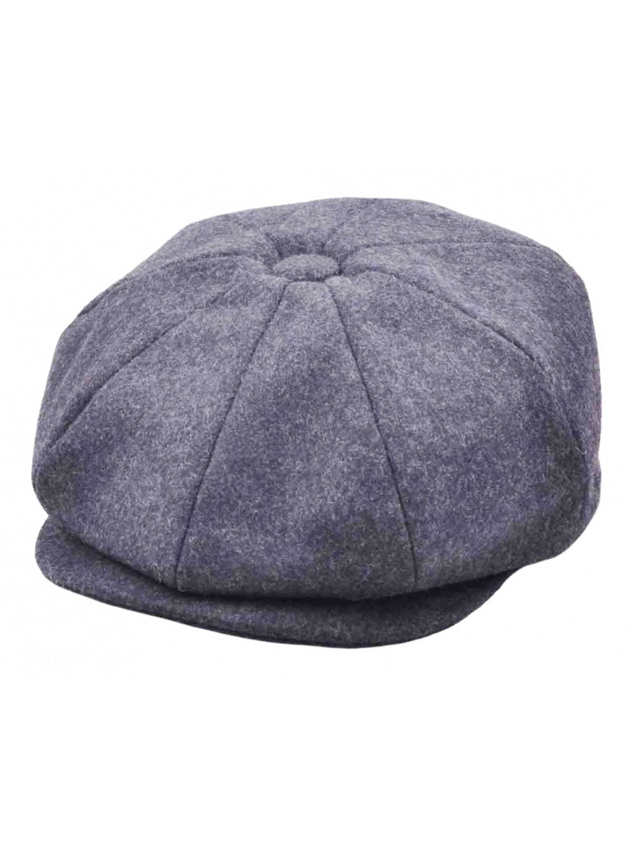 WOOL BLEND NEWSBOY FLAT CAP IN TWEED