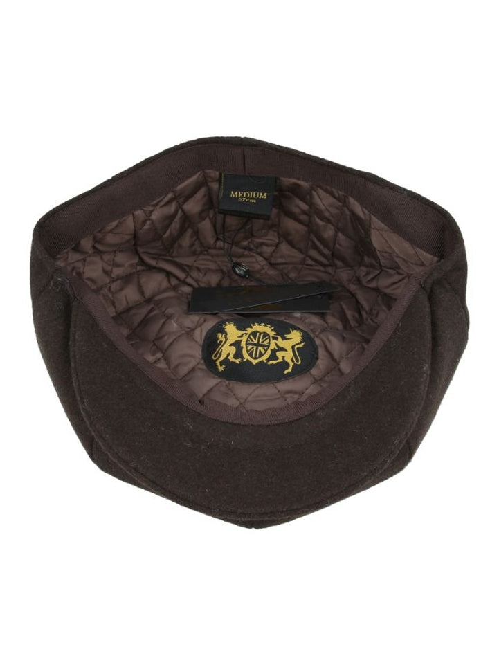 WOOL BLEND NEWSBOY FLAT CAP IN TWEED