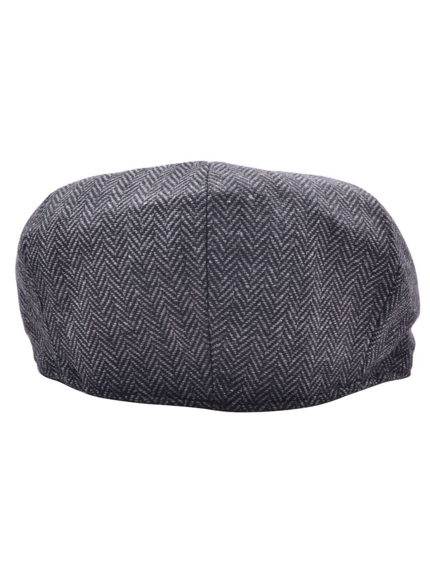 WOOL HERRINGBONE NEWSBOY FLAT CAP