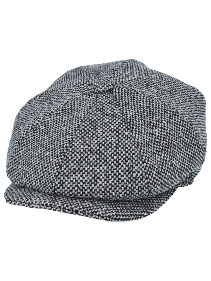 TWEED WOOL BLEND NEWSBOY FLAT CAP