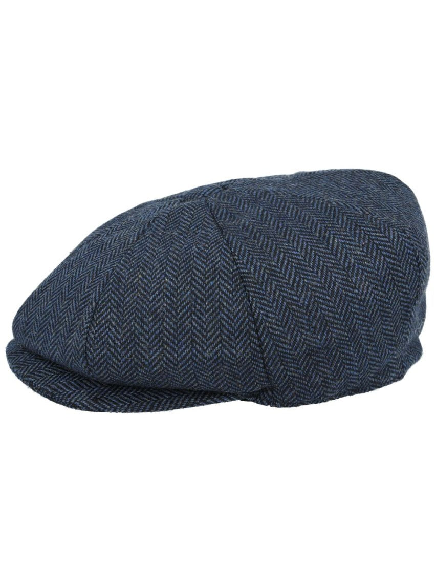 WOOL HERRINGBONE NEWSBOY FLAT CAP